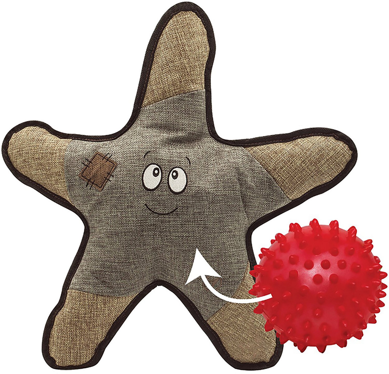 SnugArooz Sophie the Starfish 2-In-1 Plush Dog Toy