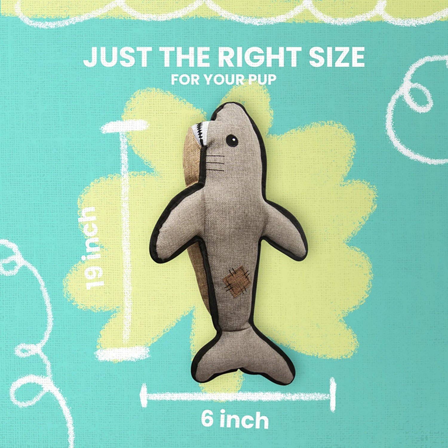 SnugArooz Saul the Shark 2-In-1 Plush Dog Toy - view number 5