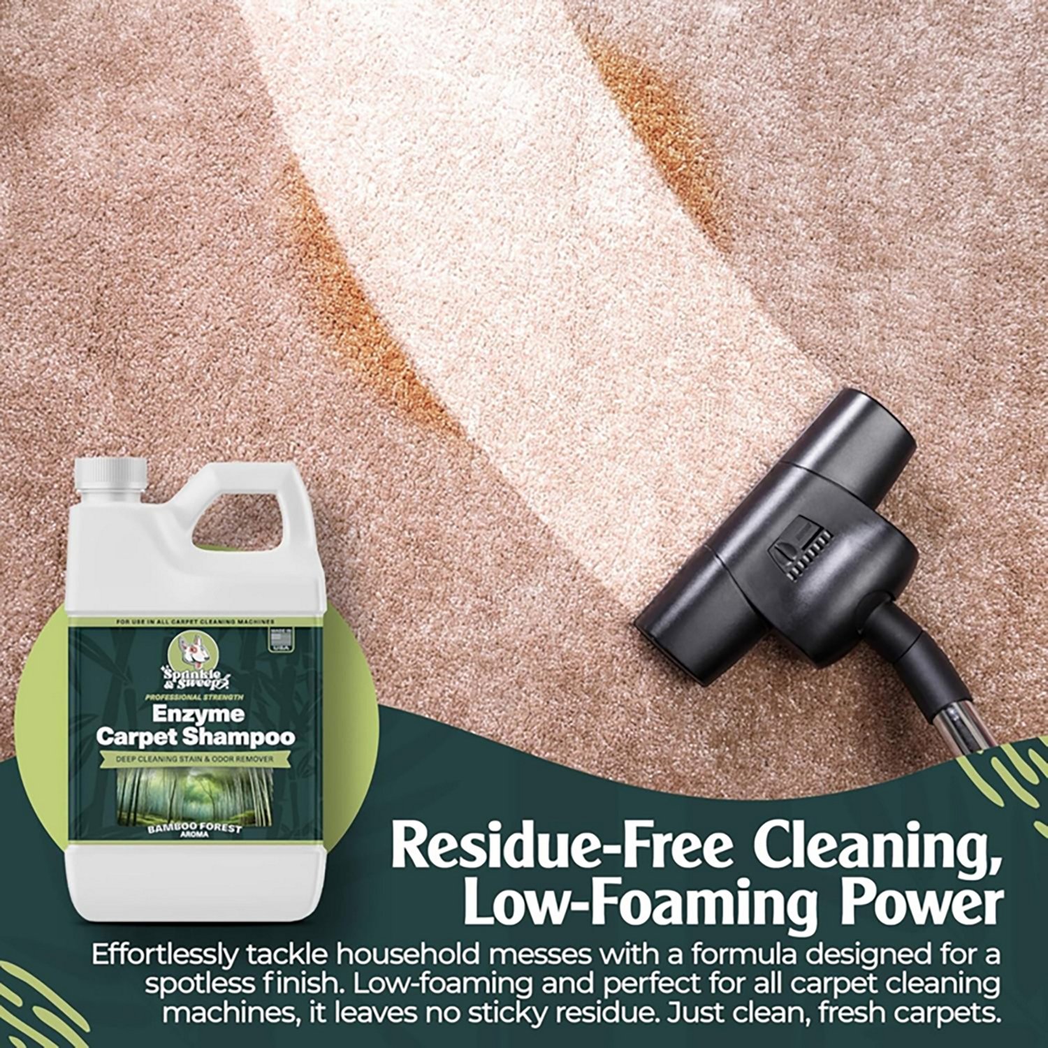 Sprinkle & Sweep 32 oz Enzyme Carpet Shampoo