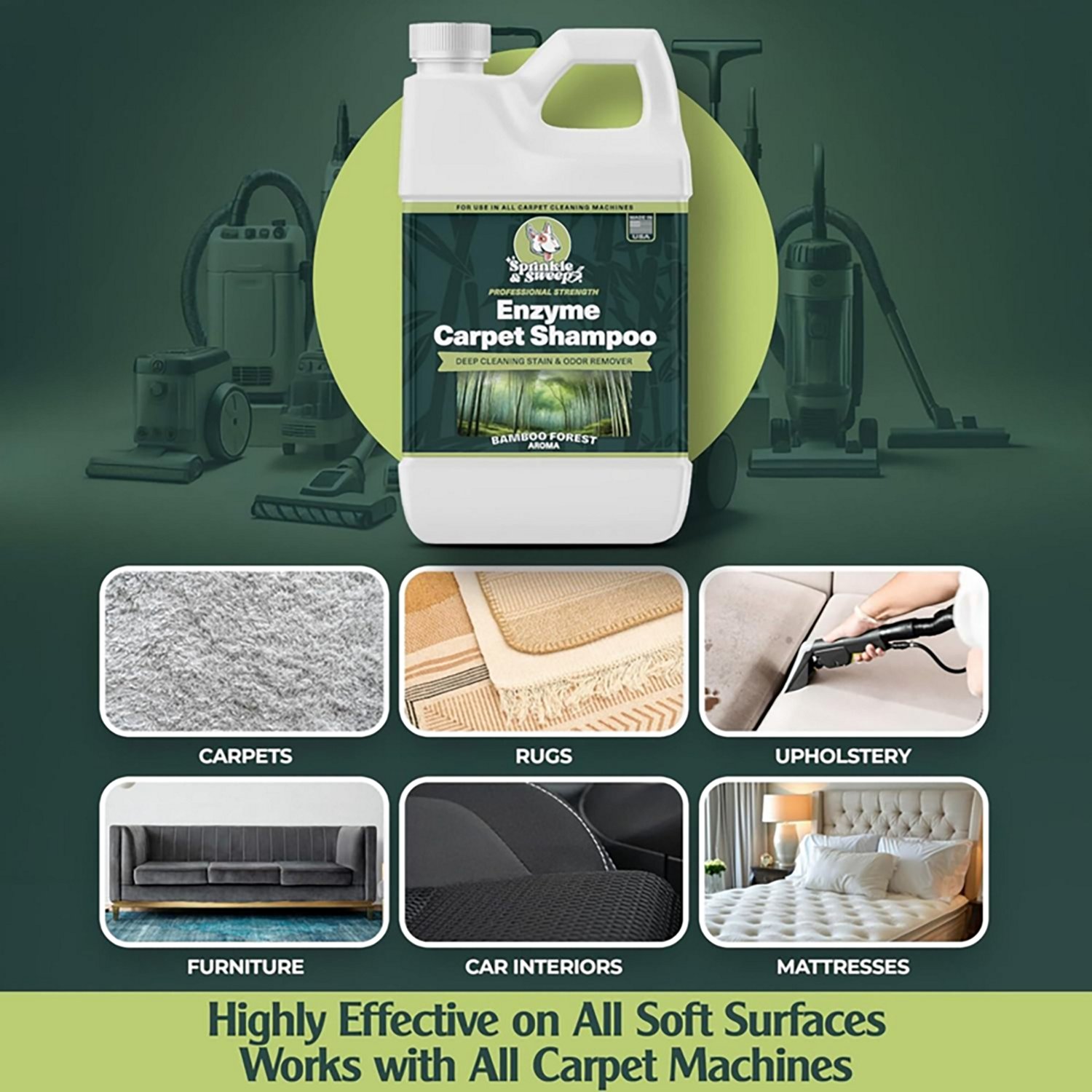 Sprinkle & Sweep 32 oz Enzyme Carpet Shampoo