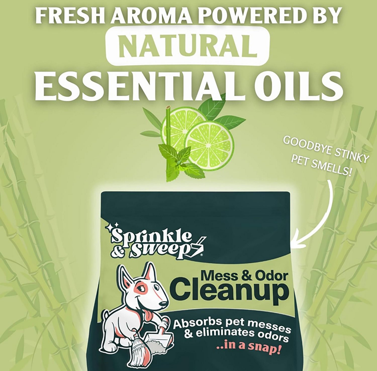 Sprinkle & Sweep 15 oz Pet Mess and Odor Cleanup Duo
