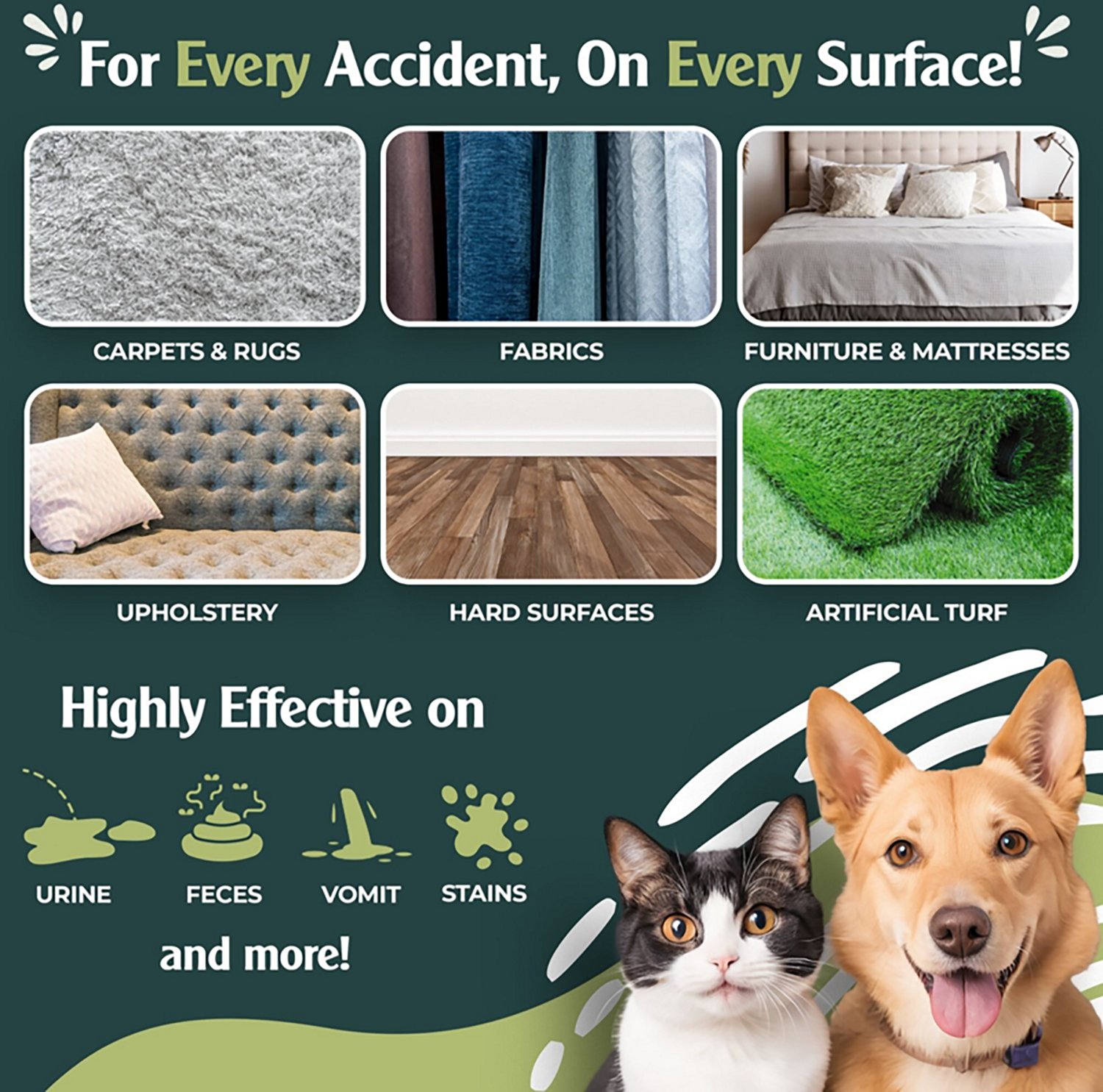 Sprinkle & Sweep 32 oz Pet Stain and Odor Enzyme Sprays 2-Pack