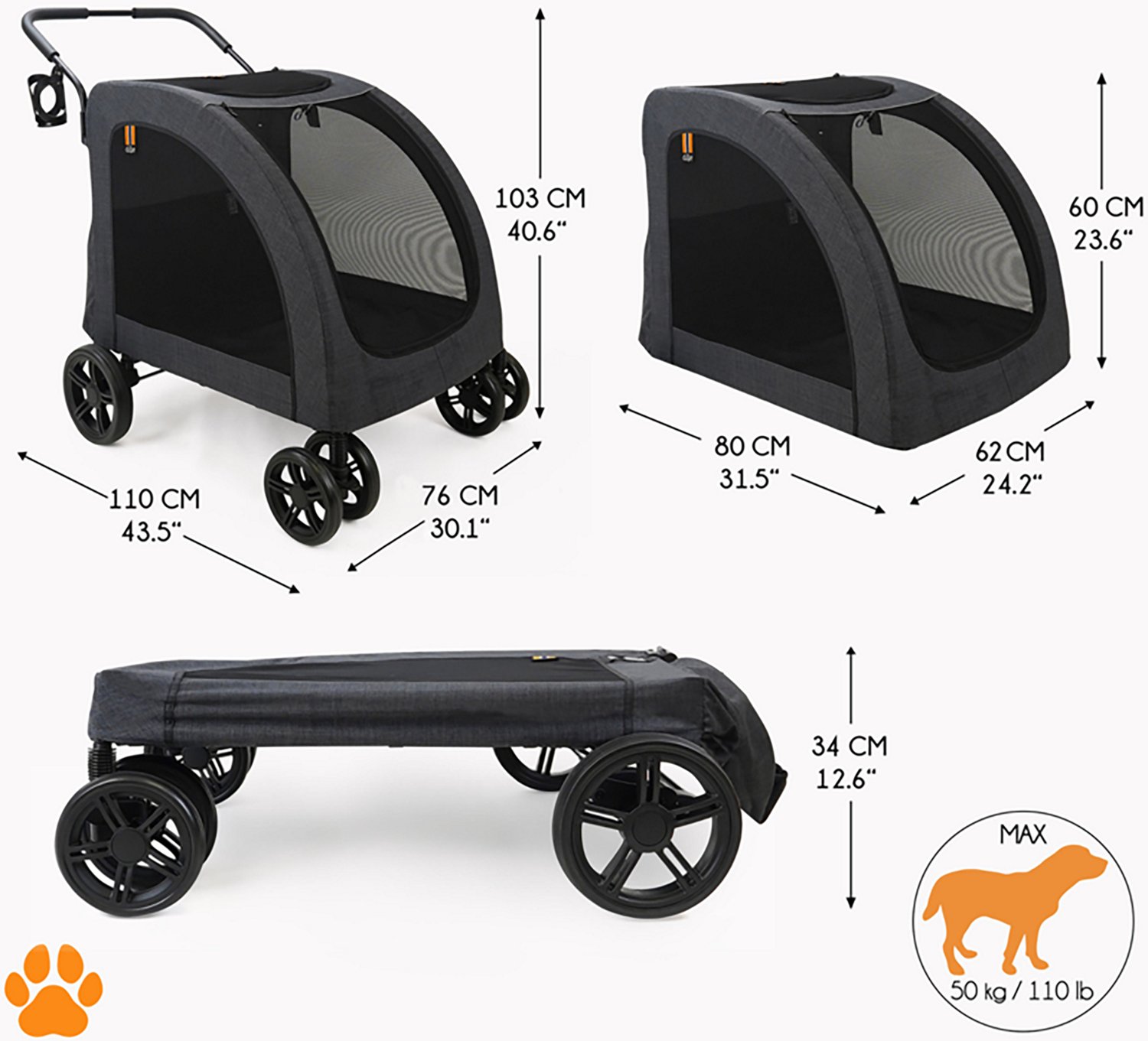 My Duque Chester Raincover Pet Stroller - view number 3