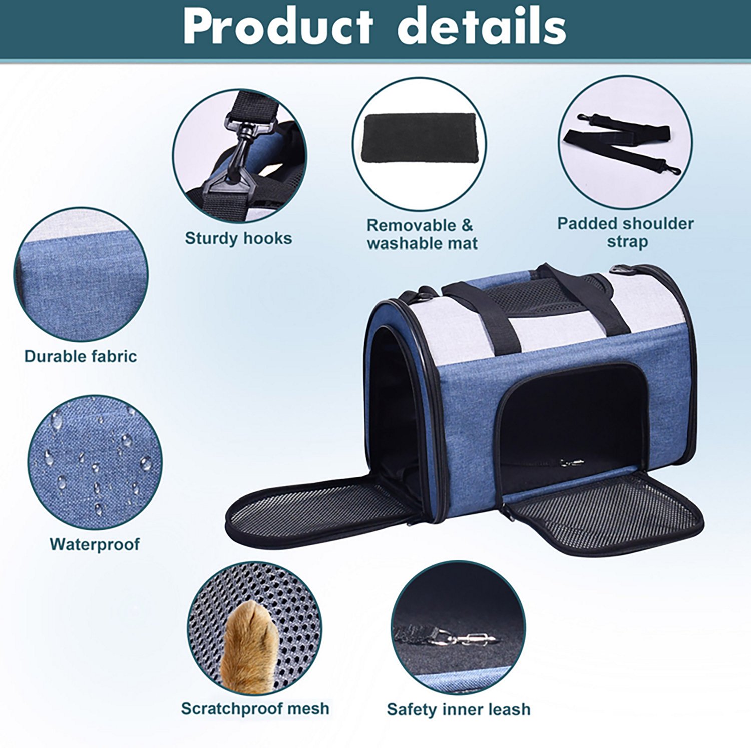 Jespet & Goopaws Sport Airline 16 in. Pet Carrier