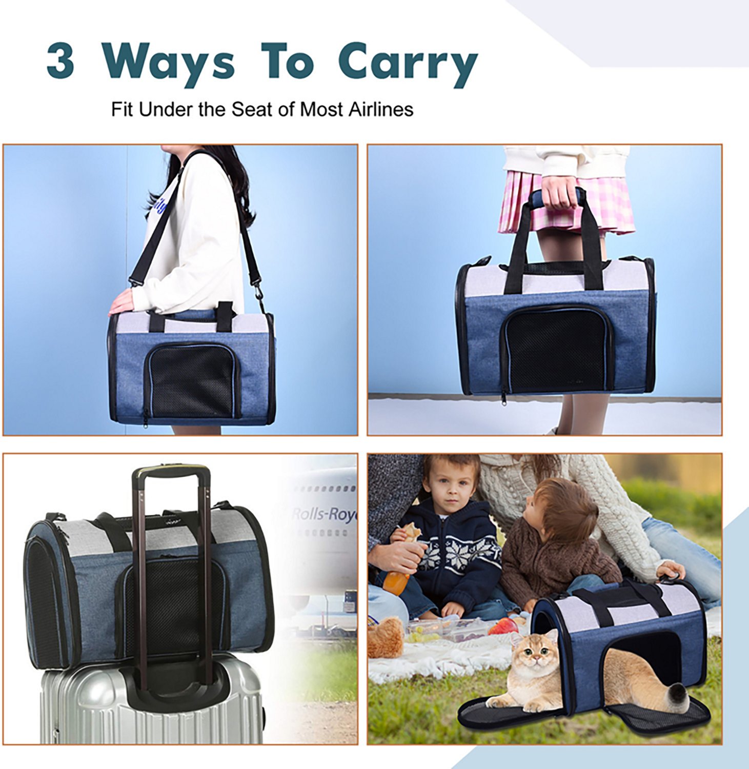 Jespet & Goopaws Sport Airline 16 in. Pet Carrier