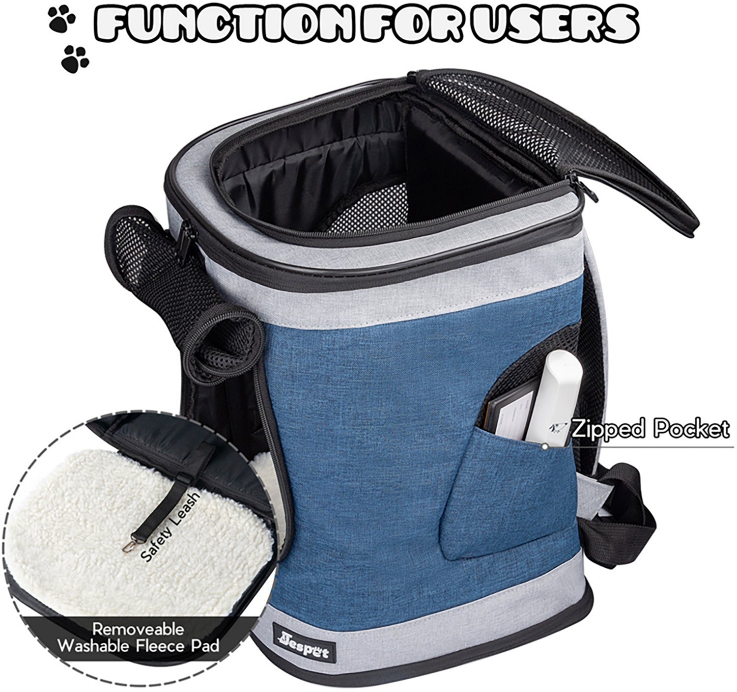 Jespet & Goopaws Pet Soft 13 in. Backpack Carrier - view number 7