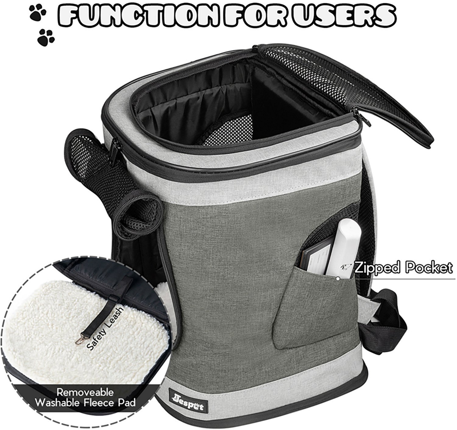 Jespet & Goopaws Pet Soft 13 in. Backpack Carrier - view number 7