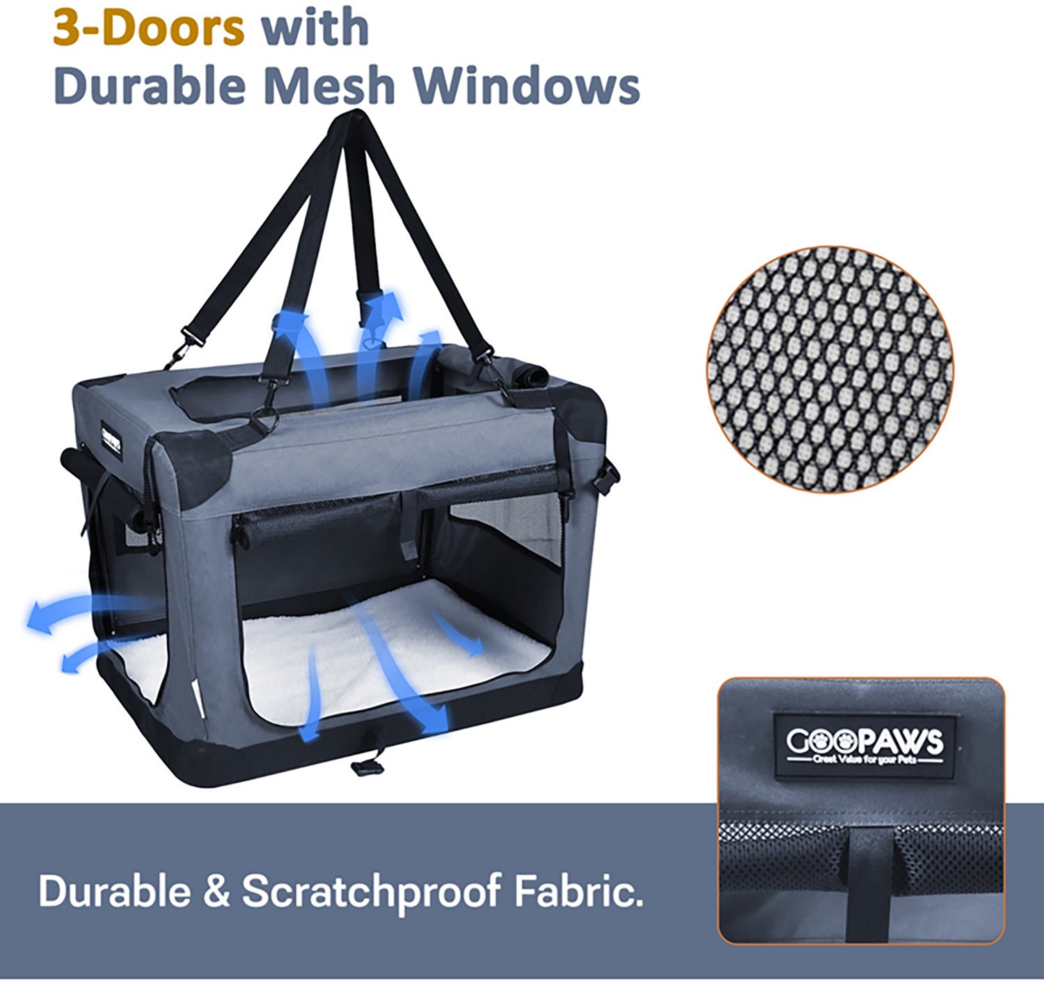 Jespet & Goopaws 27 in. Soft Pet Crate - view number 2