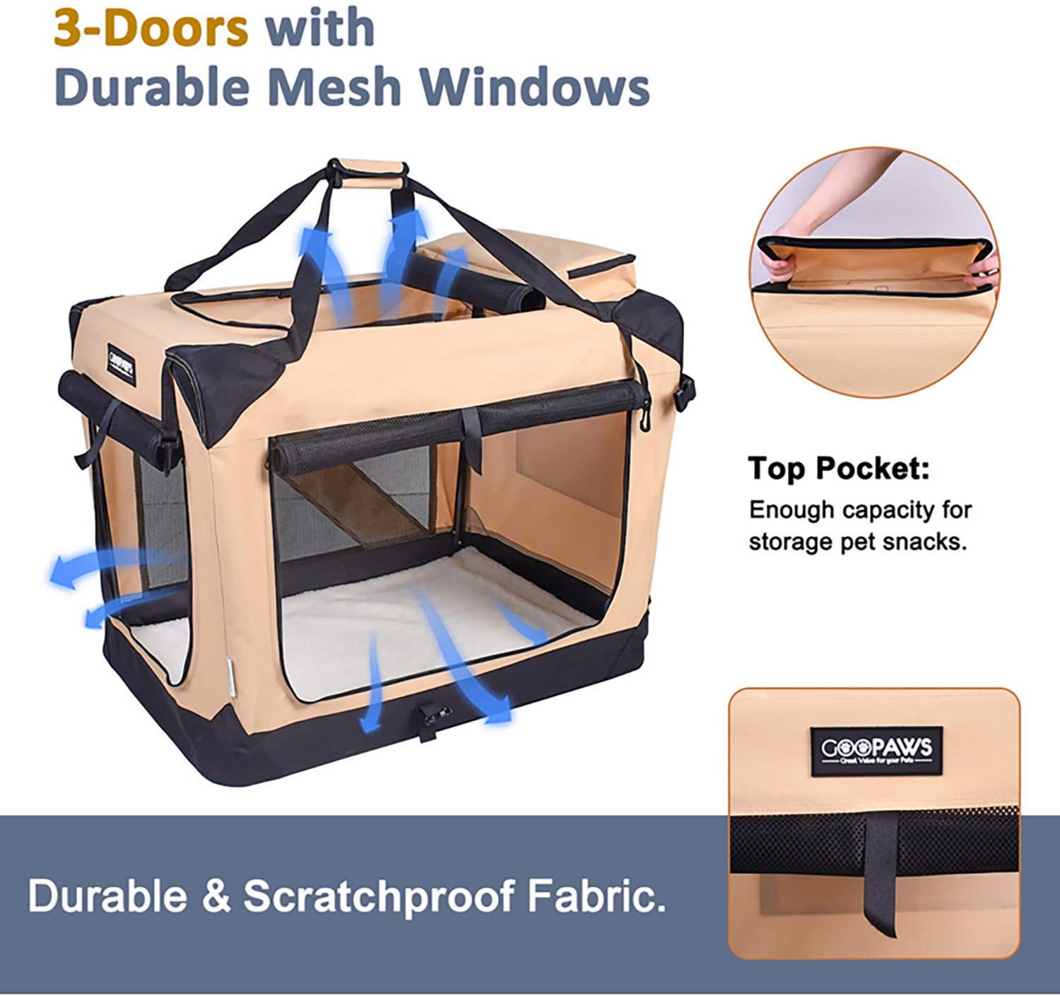 Jespet & Goopaws 36 in. Soft Pet Crate - view number 2