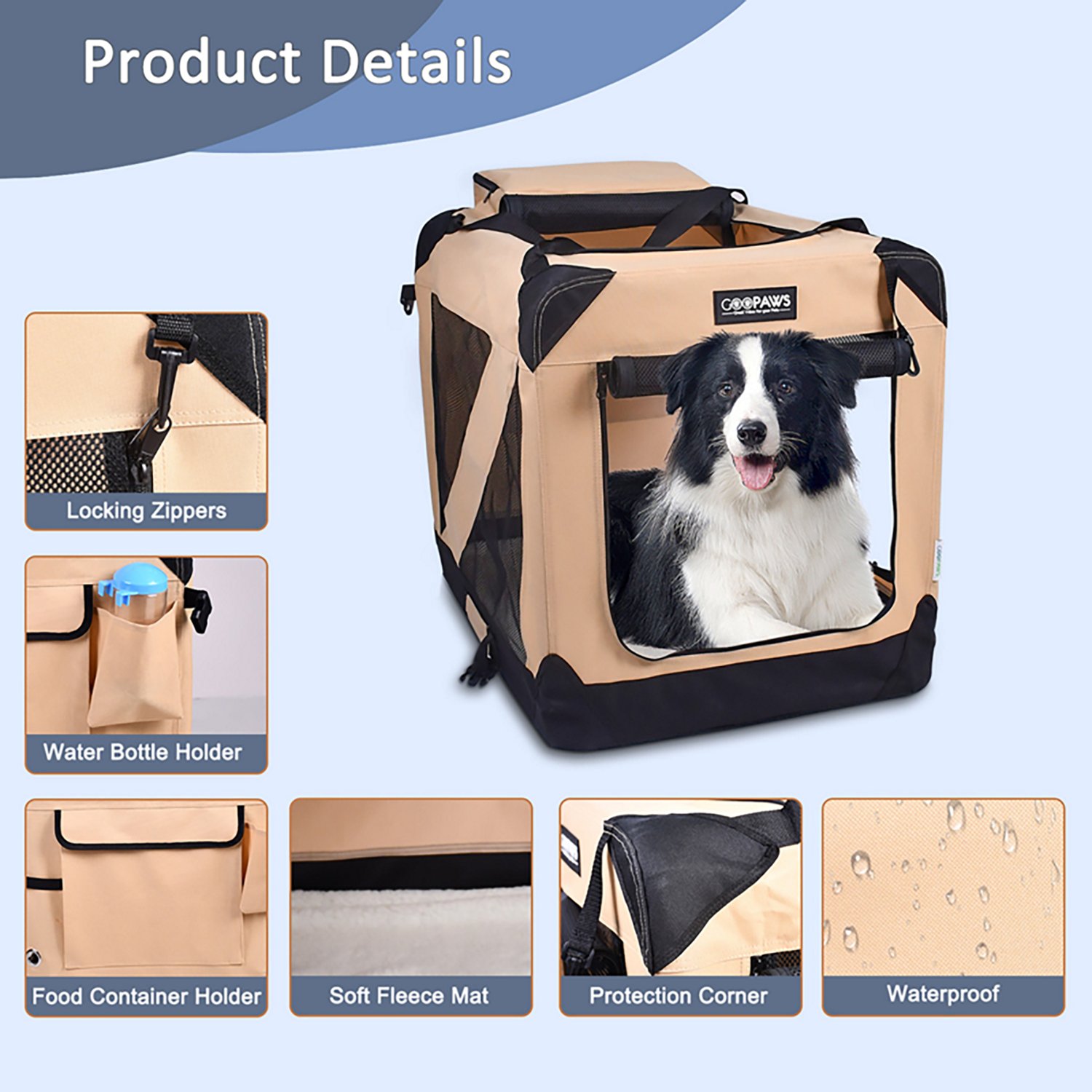 Jespet & Goopaws 36 in. Soft Pet Crate - view number 3