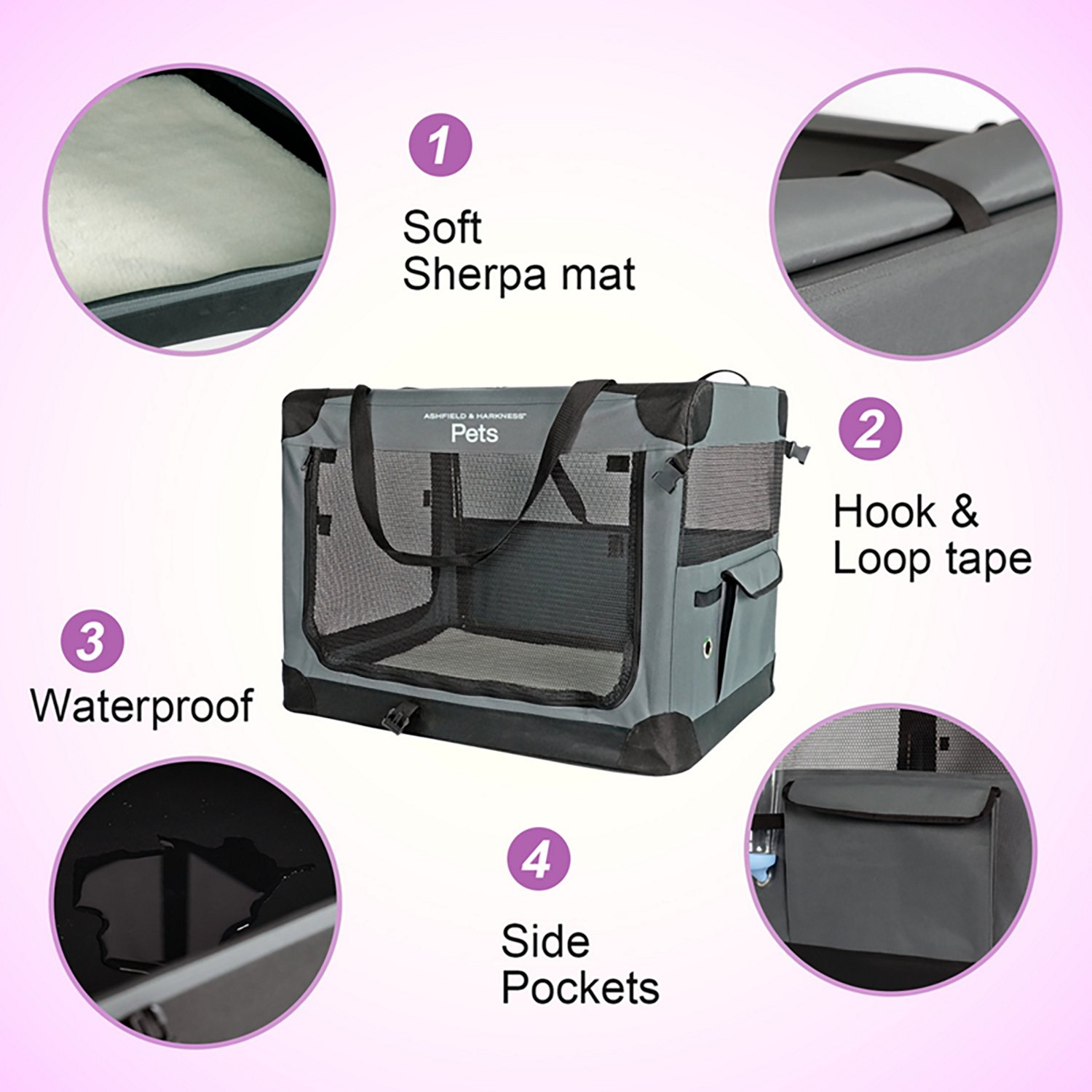Ashfield & Harkness 36 in. Collapsible Soft Dog Crate - view number 4