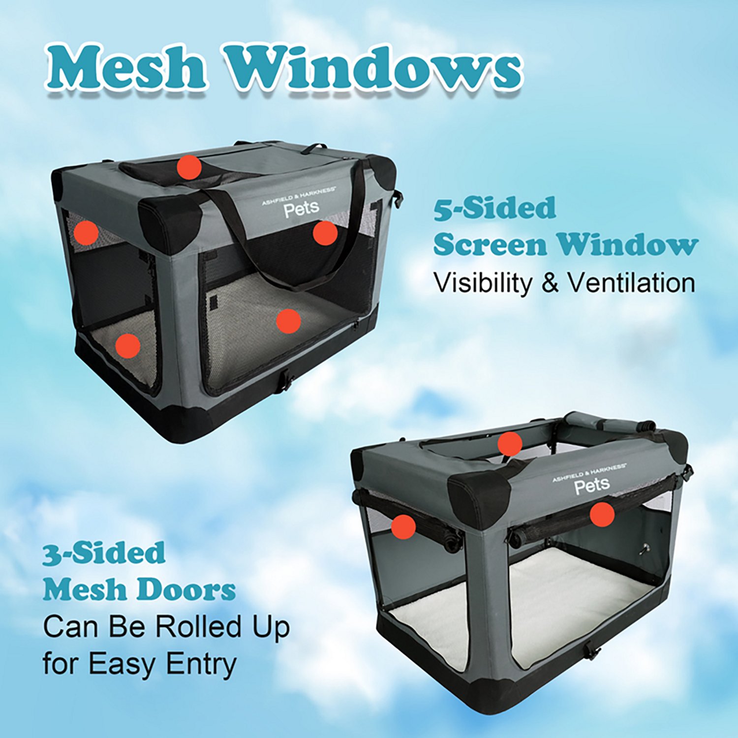 Ashfield & Harkness 36 in. Collapsible Soft Dog Crate - view number 5