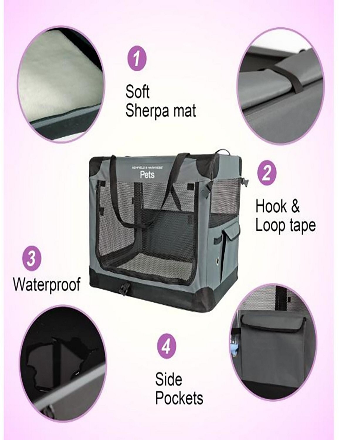 Ashfield & Harkness 42 in. Collapsible Soft Dog Crate - view number 4
