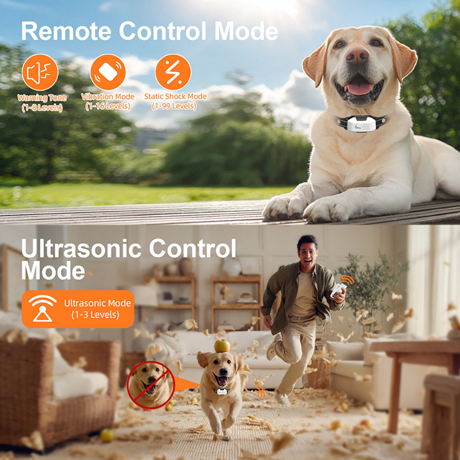 TATA PupGuide 3000 Pro 2-In-1 Ultrasonic Dog Remote Trainer Collar - view number 5