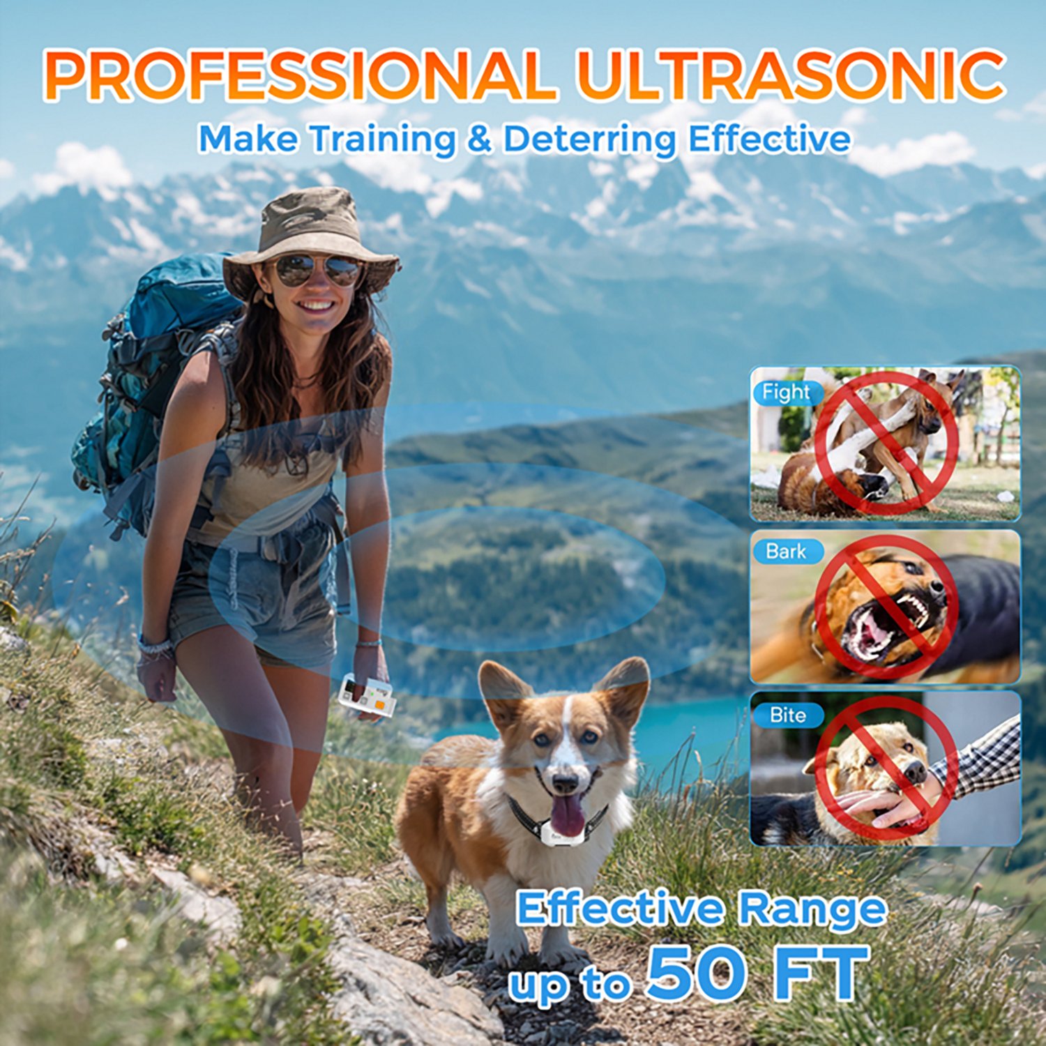 TATA PupGuide 3000 Pro 2-In-1 Ultrasonic Dog Remote Trainer Collar - view number 8
