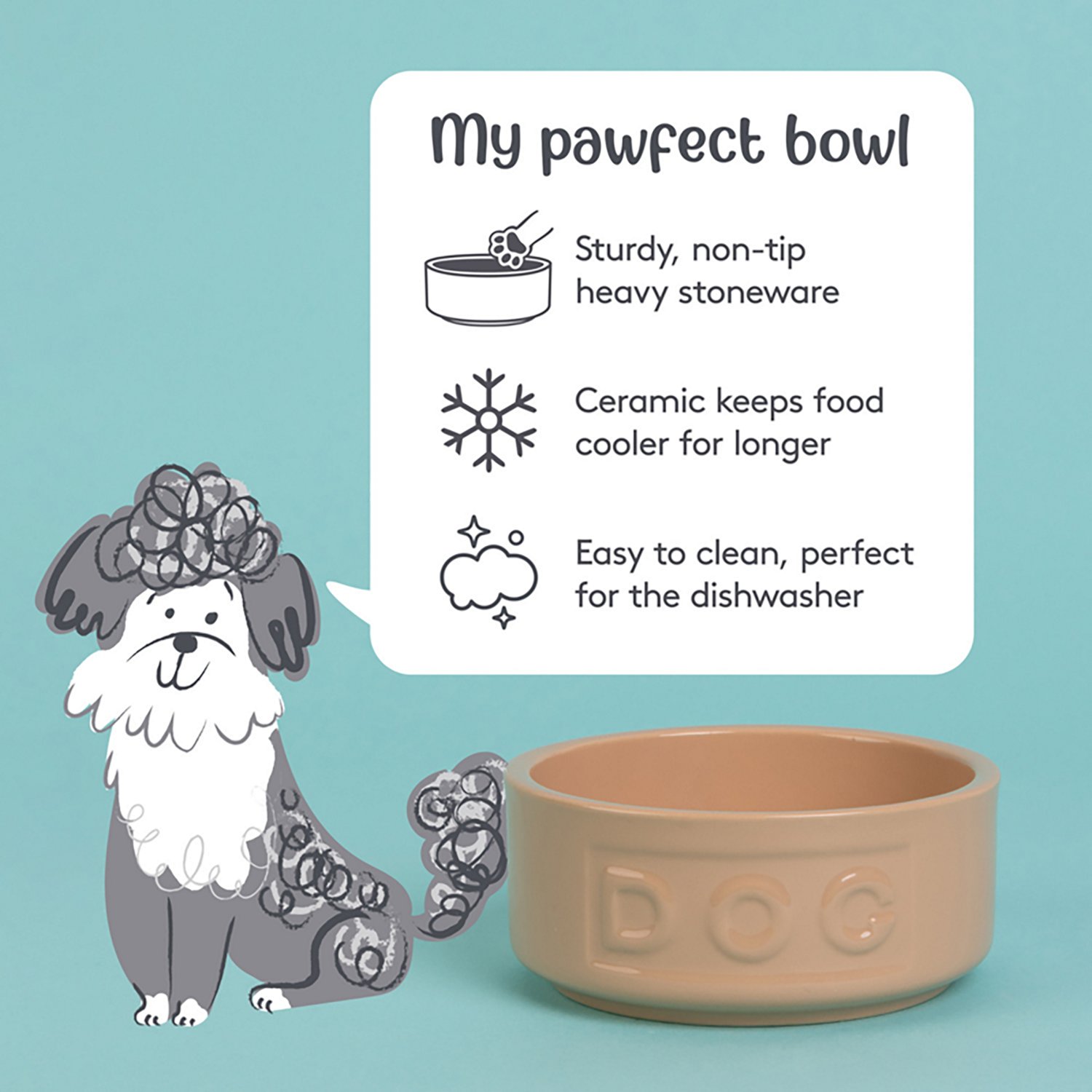 Mason Cash 13.5 oz Cane Dog Bowl