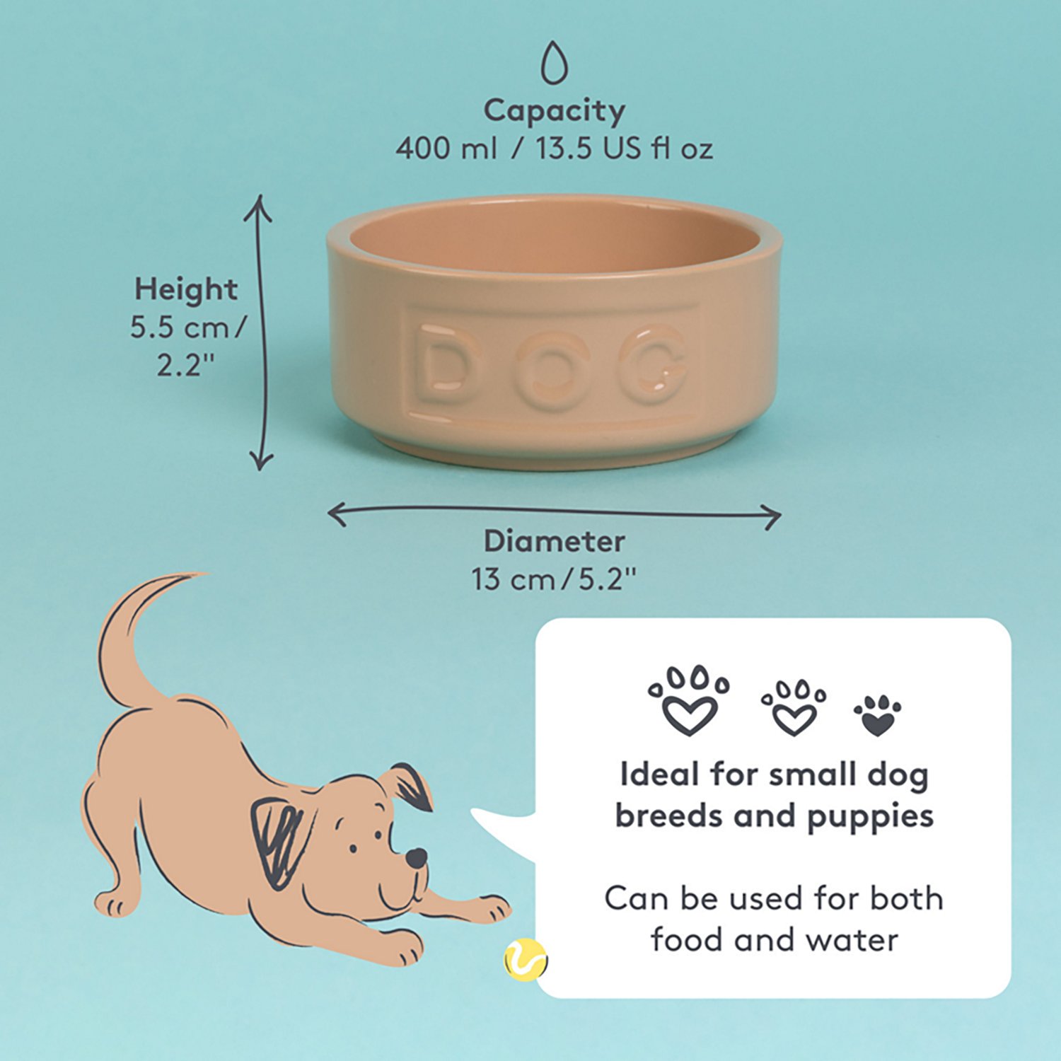 Mason Cash 13.5 oz Cane Dog Bowl