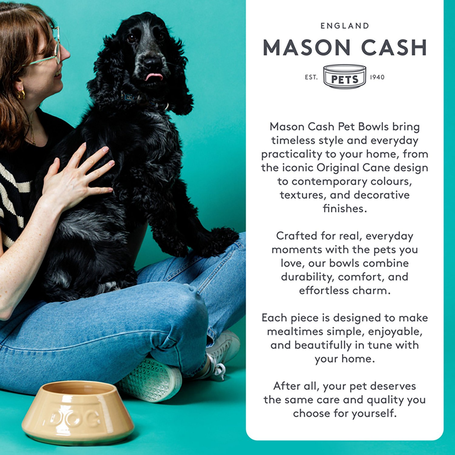 Mason Cash 13.5 oz Cane Dog Bowl