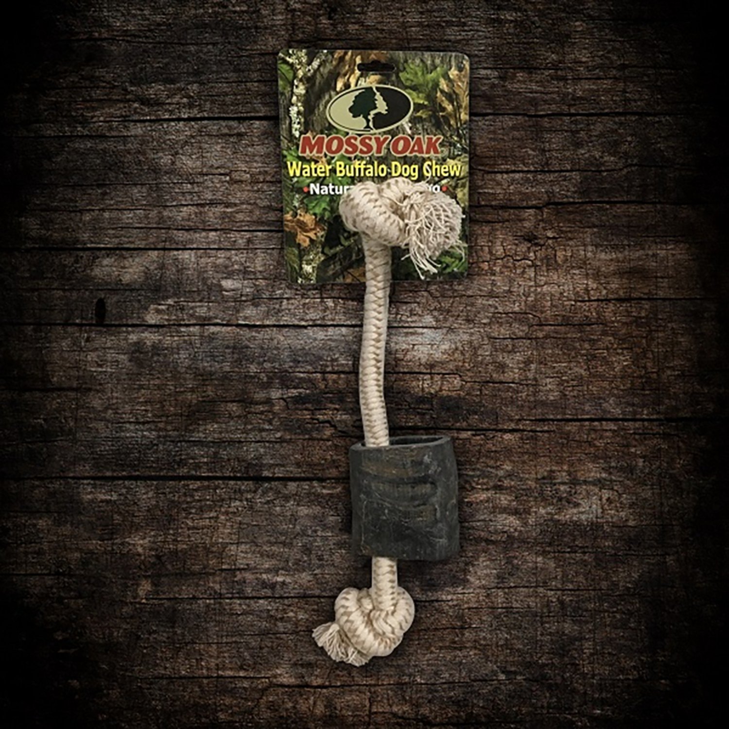 Mossy Oak Water Buffalo Horn and Tug Dog Chew 12 in. Knotted Natural Cotton Rope - view number 3