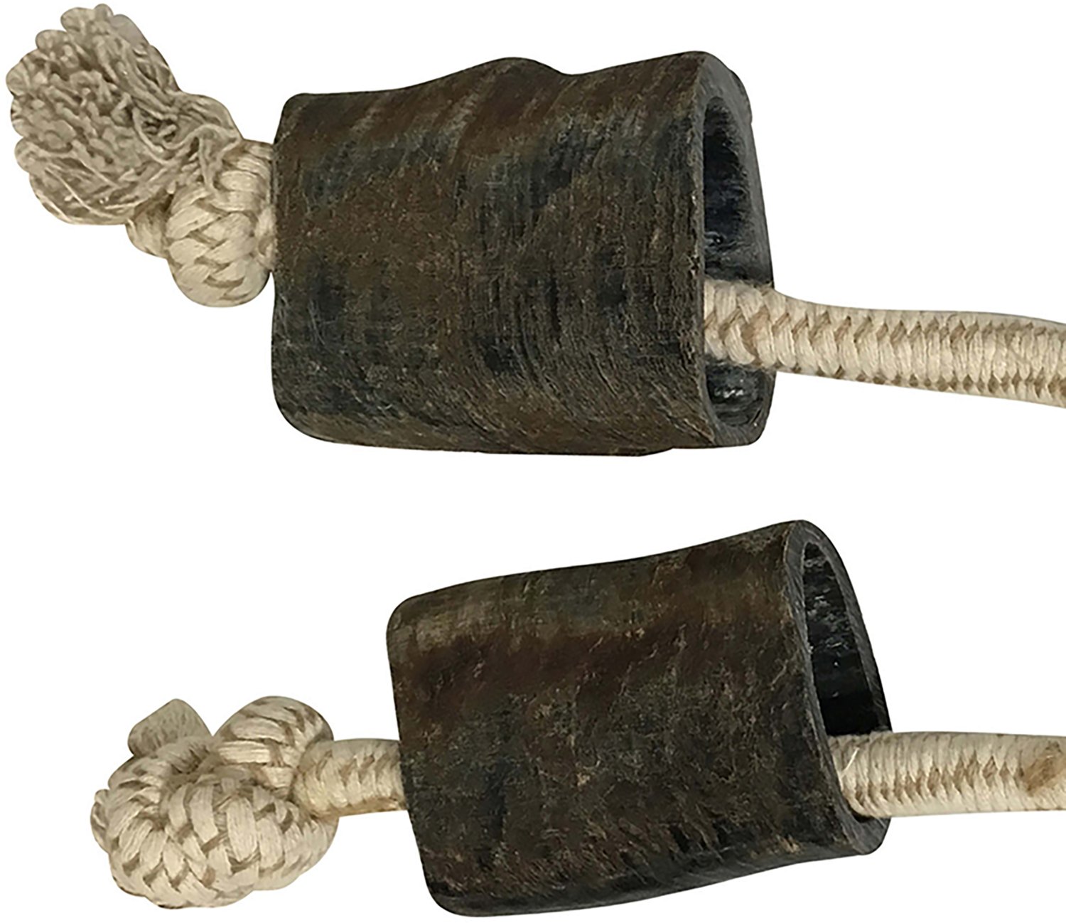 Mossy Oak Water Buffalo Horn and Tug Dog Chew 24 in. Knotted Natural Cotton Rope