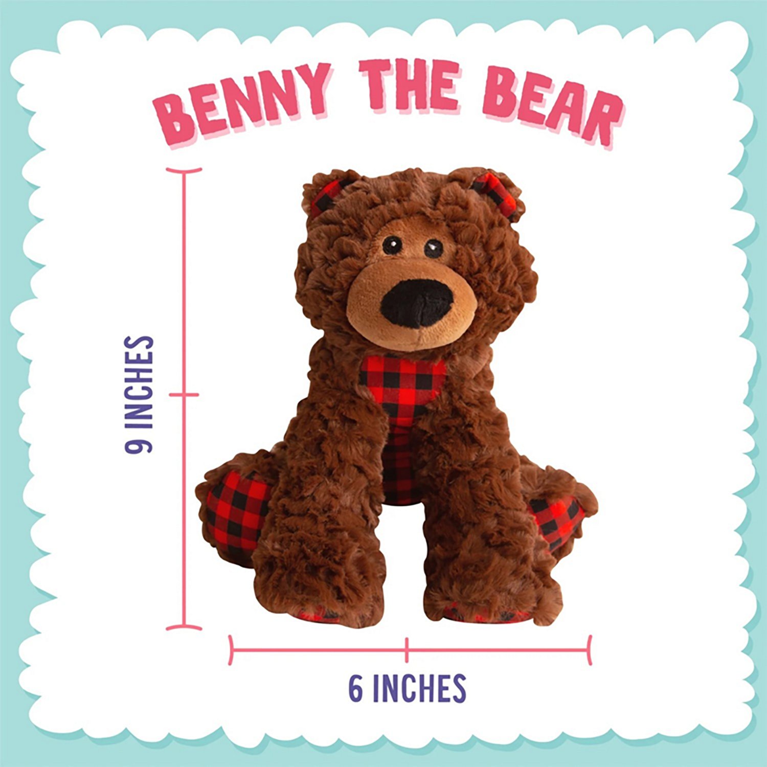 SnugArooz Benny the Bear Plush Dog Toy