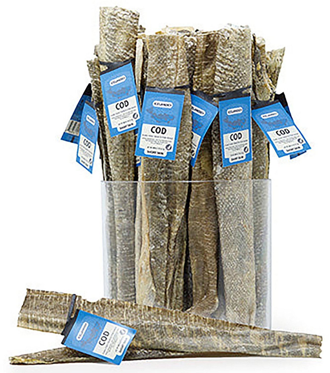 Icelandic+ Cod Short Skins 8-10 in. Strips Dog Treat Chews 3-Pack - view number 6