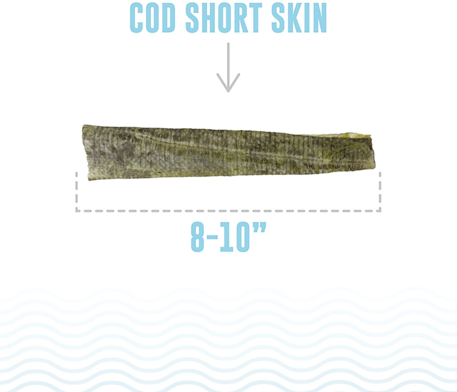 Icelandic+ Cod Short Skins 8-10 in. Strips Dog Treat Chews 36-Pack