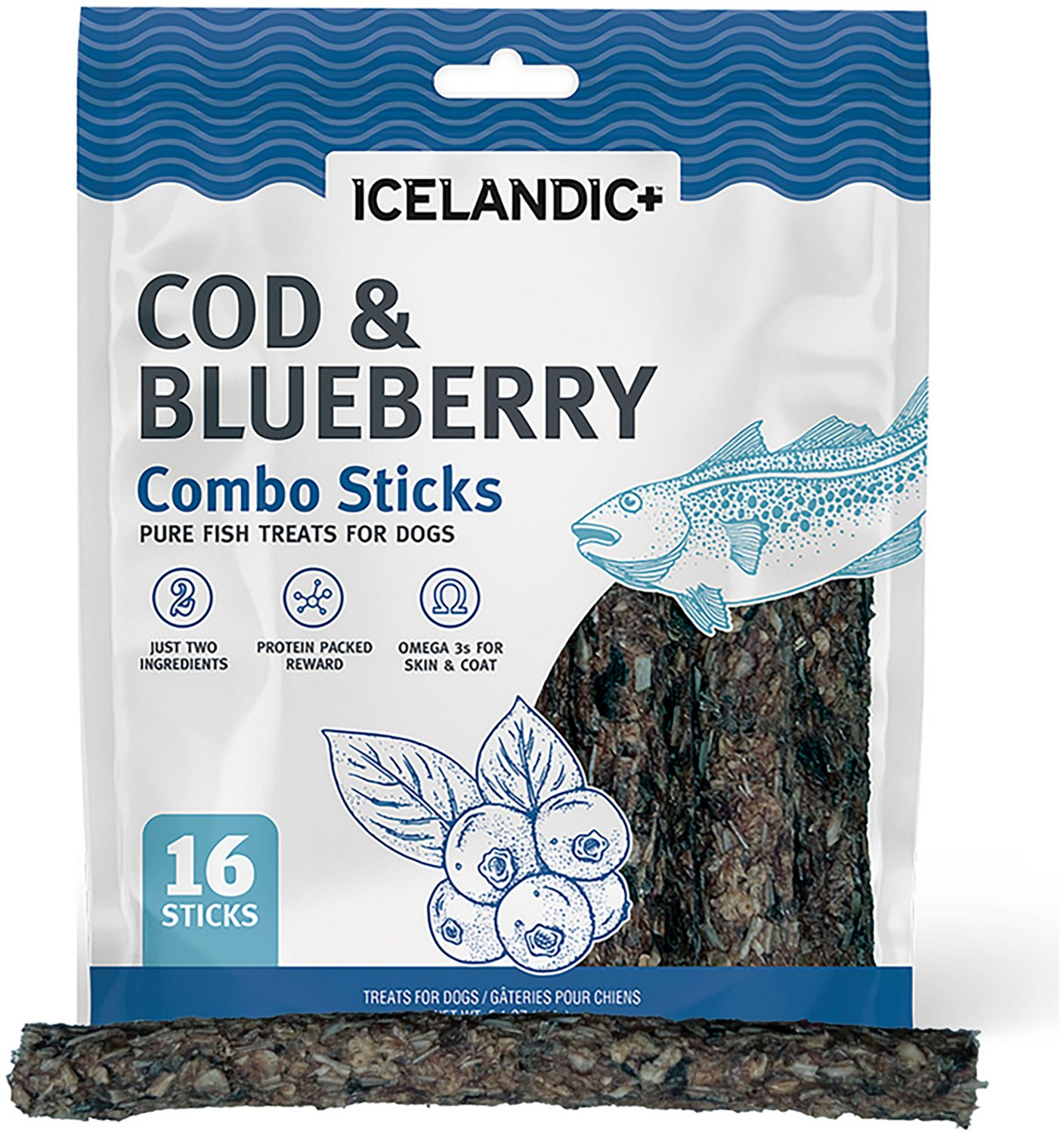 Icelandic+ Combo Sticks 5 oz. Dog Treats 16-Count