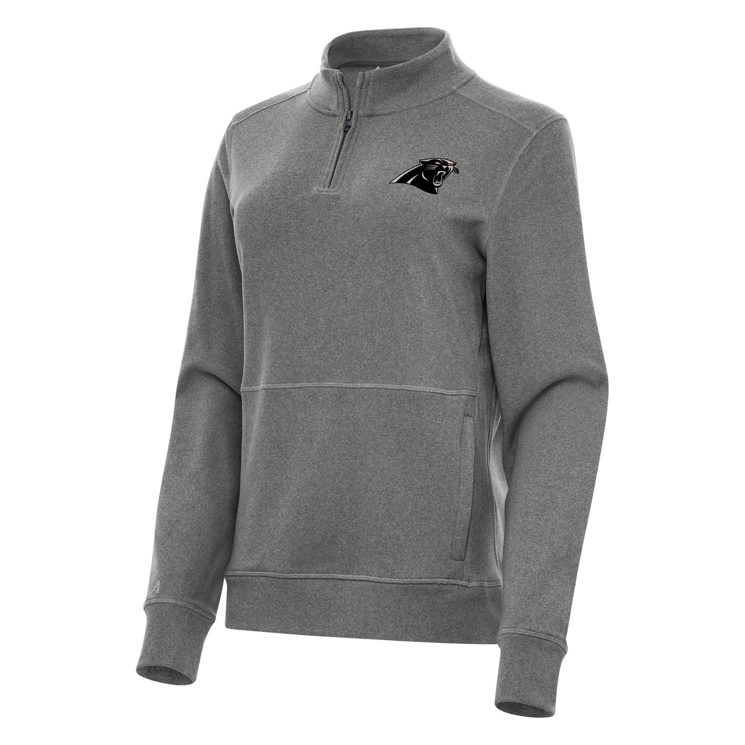 Antigua Women's Carolina Panthers Crush 1/4-Zip Pullover Top