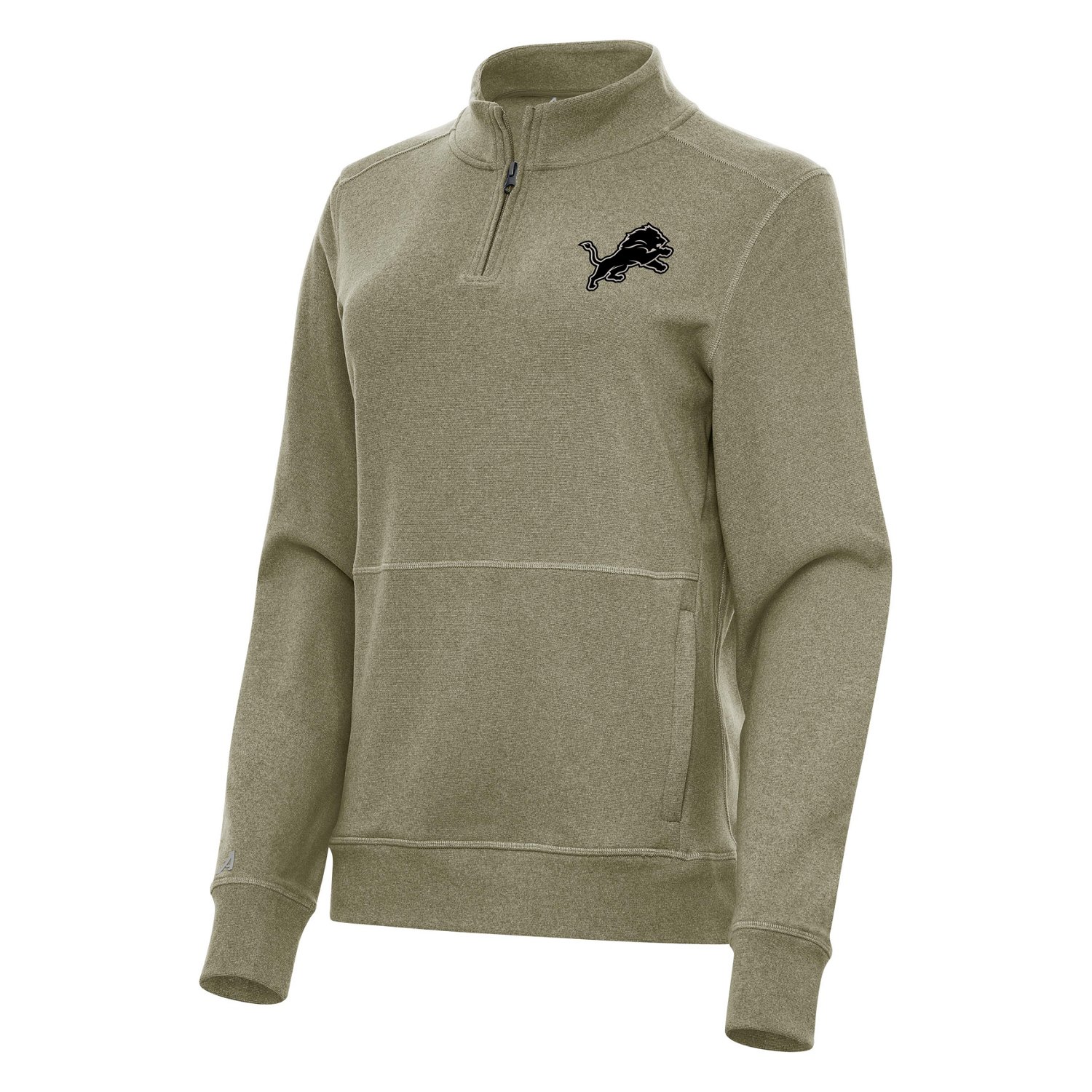 Antigua Women's Detroit Lions Crush 1/4-Zip Pullover Top