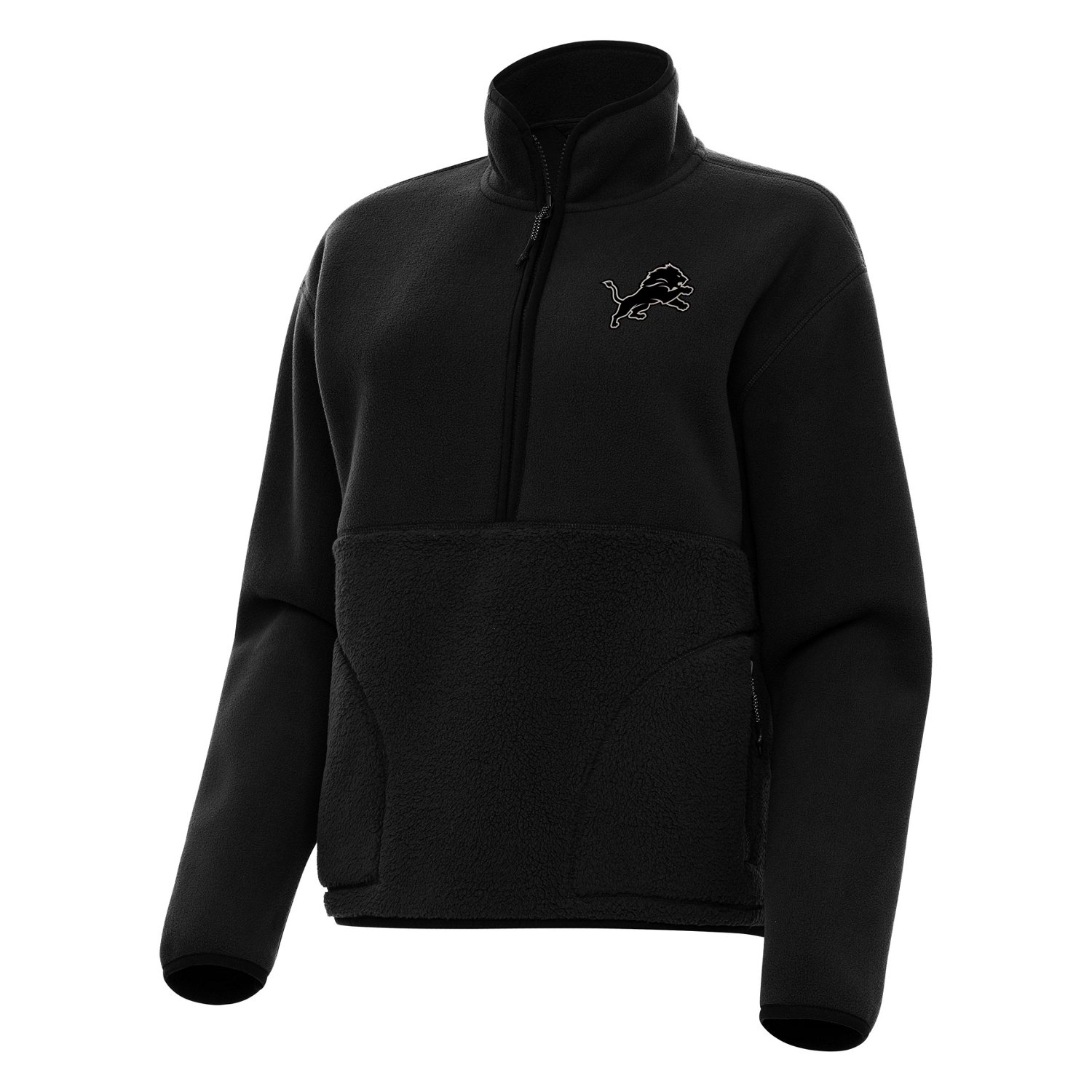 Antigua Women's Detroit Lions Figure 1/2-Zip Pullover Top