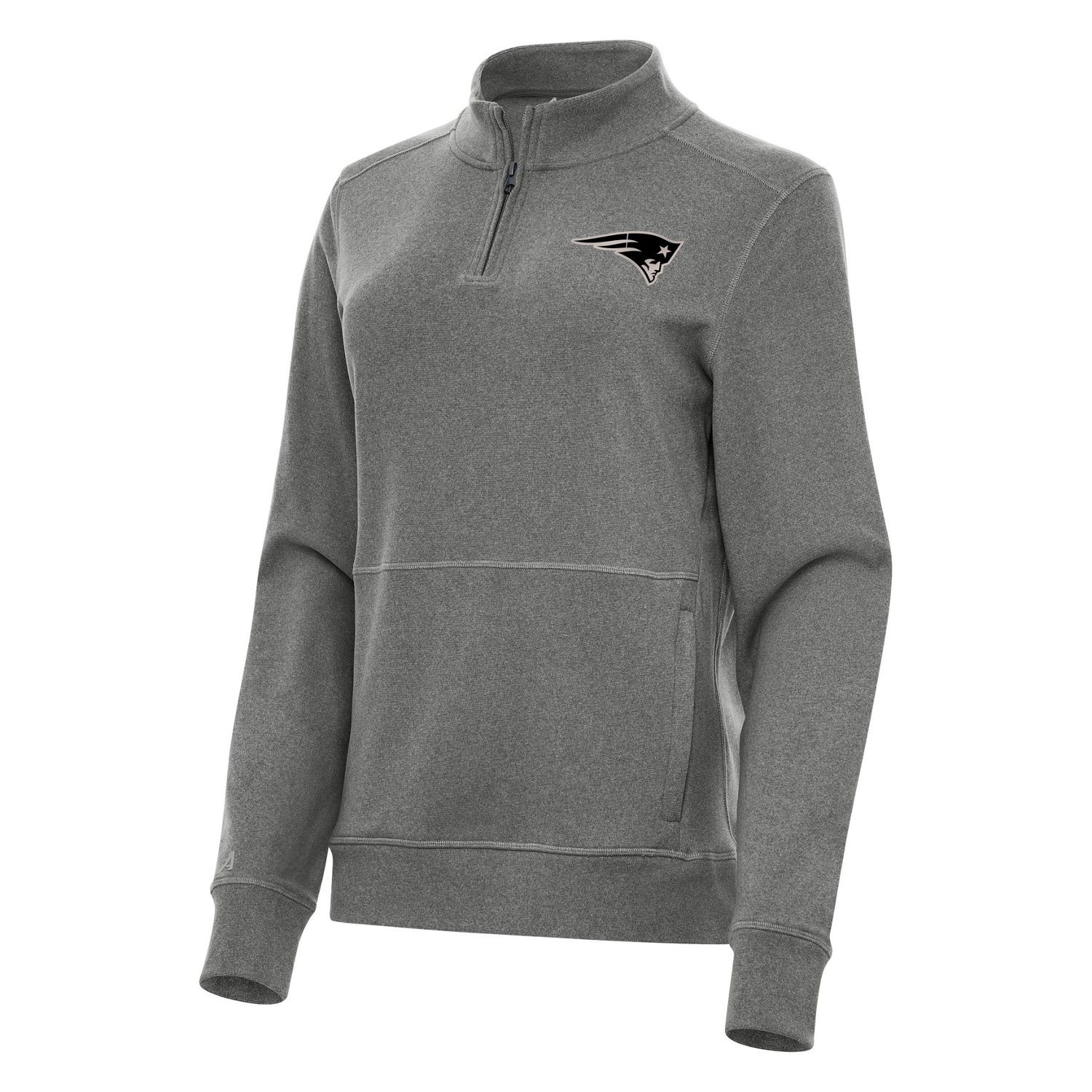 Antigua Women's New England Patriots Crush 1/4-Zip Pullover Top