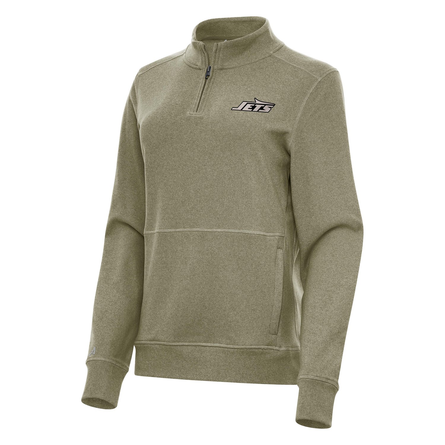 Antigua Women's New York Jets Crush 1/4-Zip Pullover Top