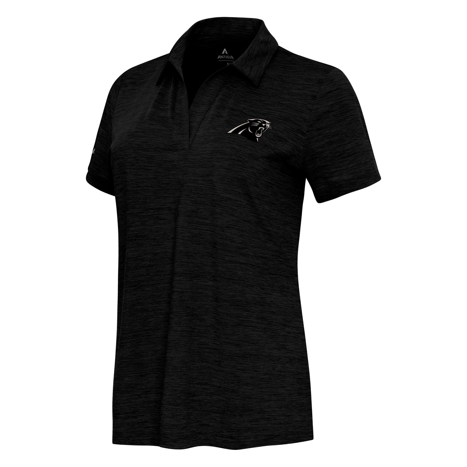 Antigua Women's Carolina Panthers Layout V-neck Polo Shirt