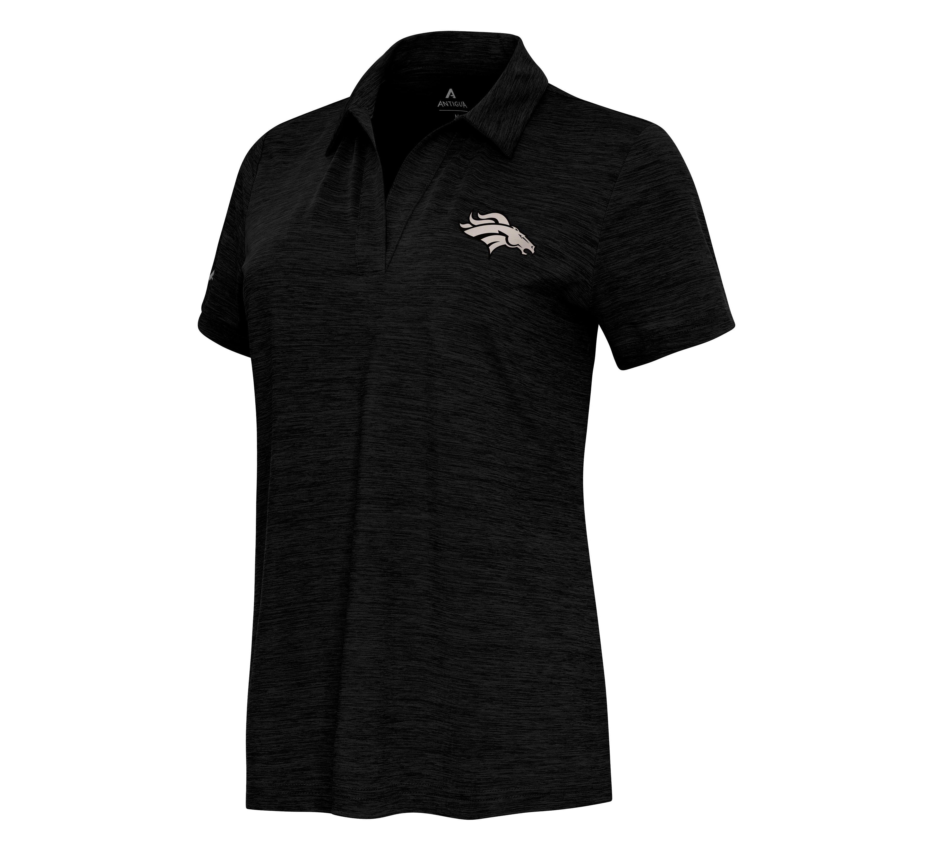 Antigua Women's Denver Broncos Layout V-neck Polo Shirt