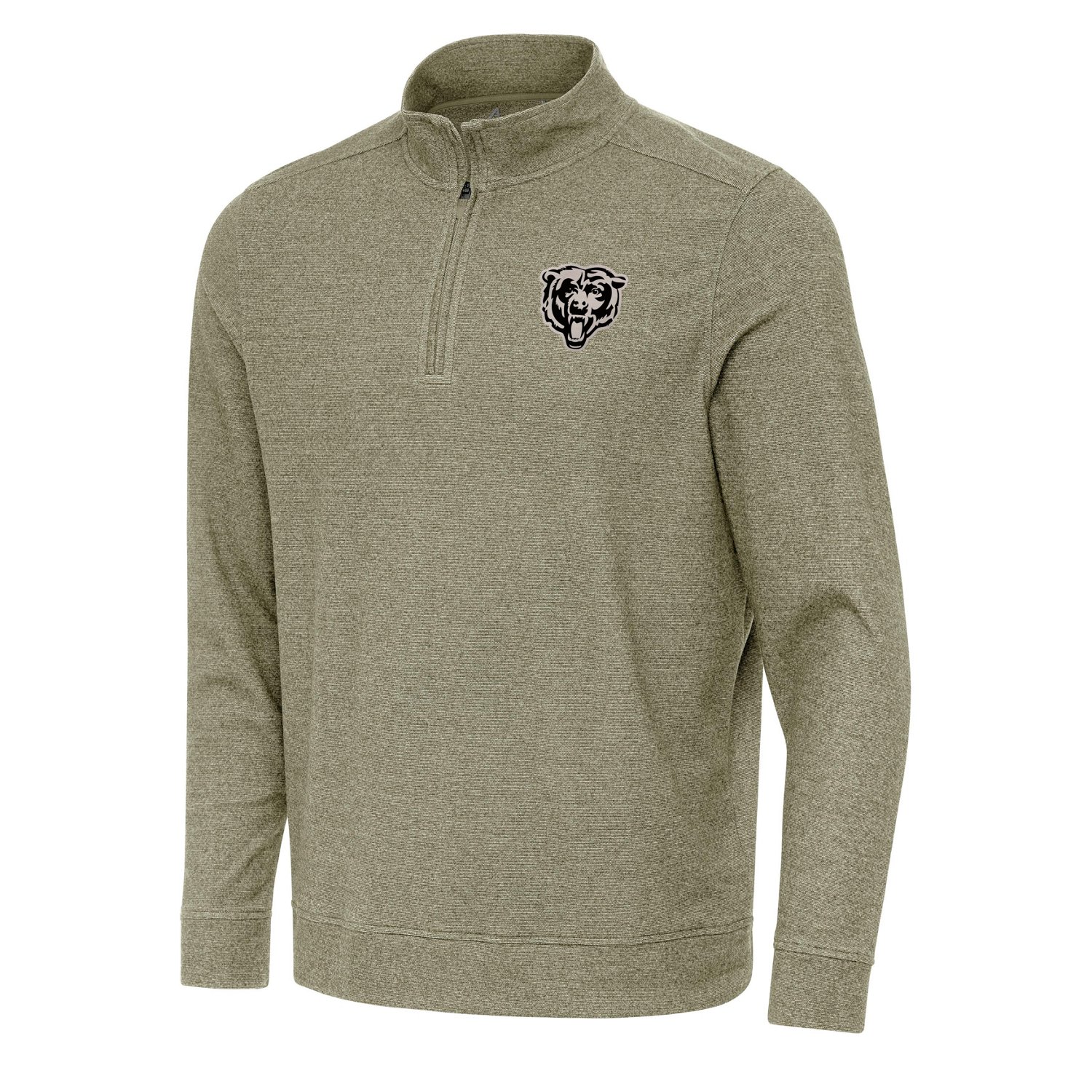 Antigua Men's Chicago Bears Subtle 1/4-Zip Pullover Top - view number 3