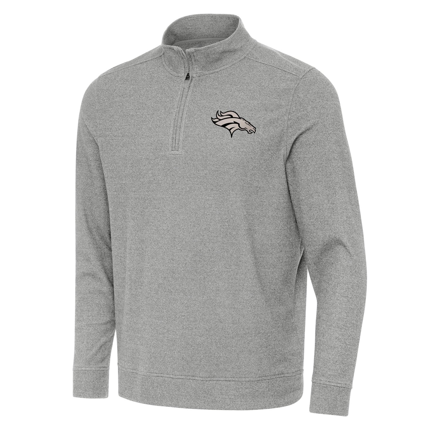 Antigua Men's Denver Broncos Subtle 1/4-Zip Pullover Top