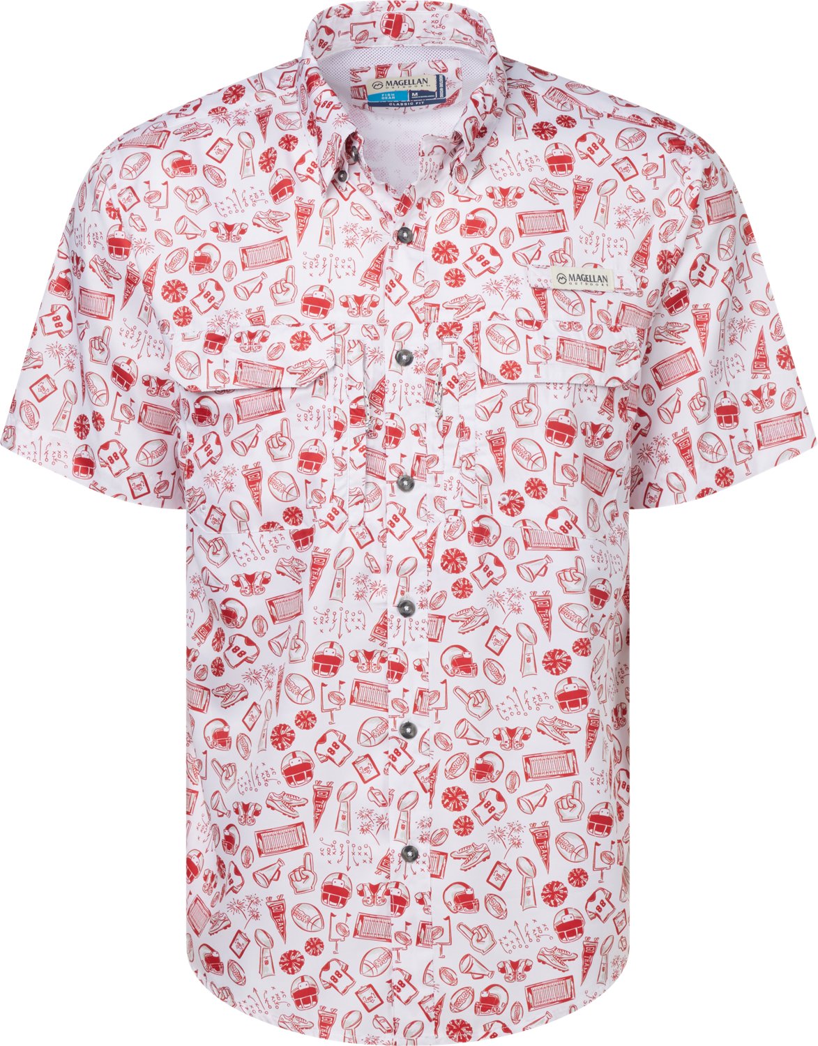 Magellan Outdoors Men's Oklahoma Local State Print Shirt - view number 3