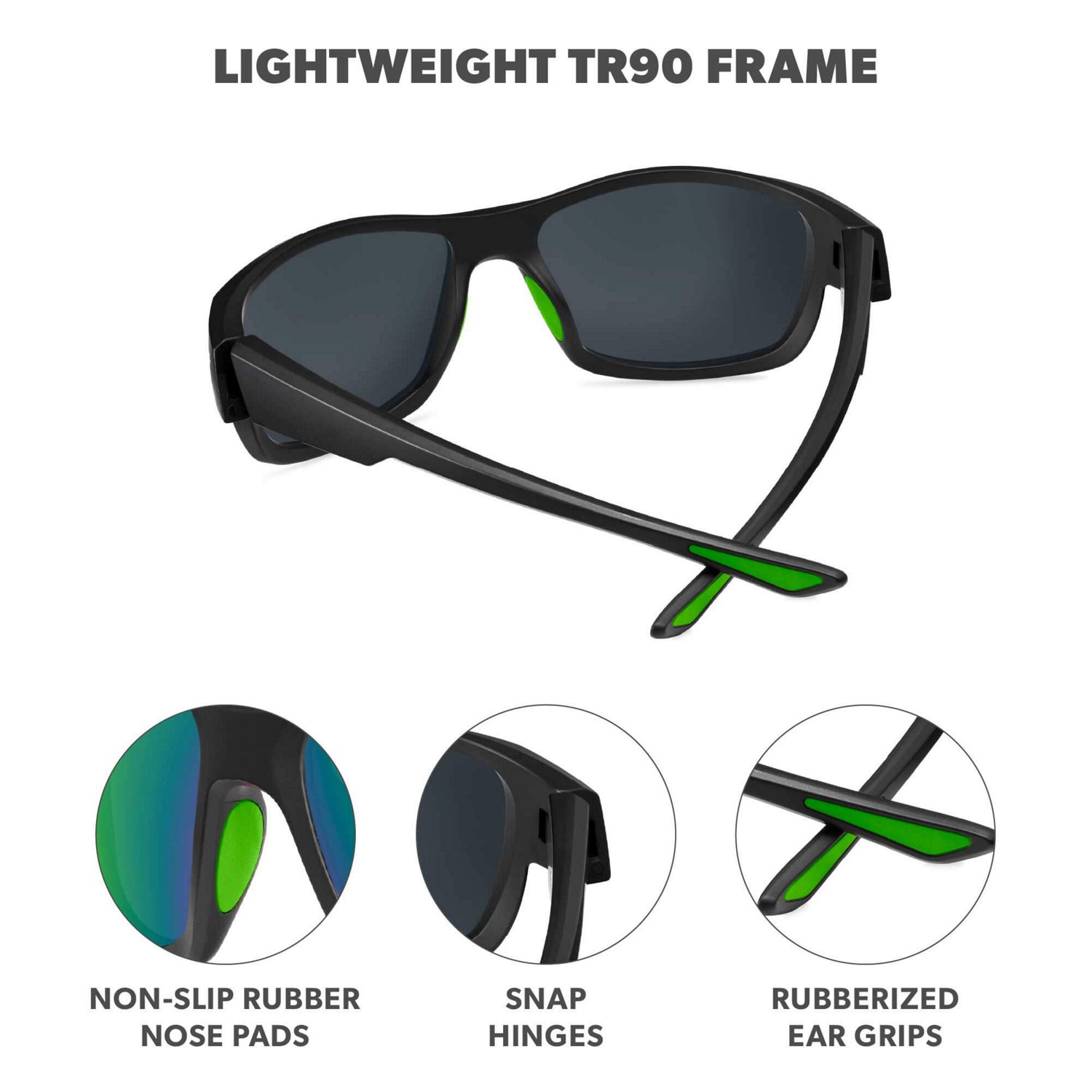 Knockaround Adults' Vortex High Stakes Polarized Mirrored Sunglasses                                                             - view number 5