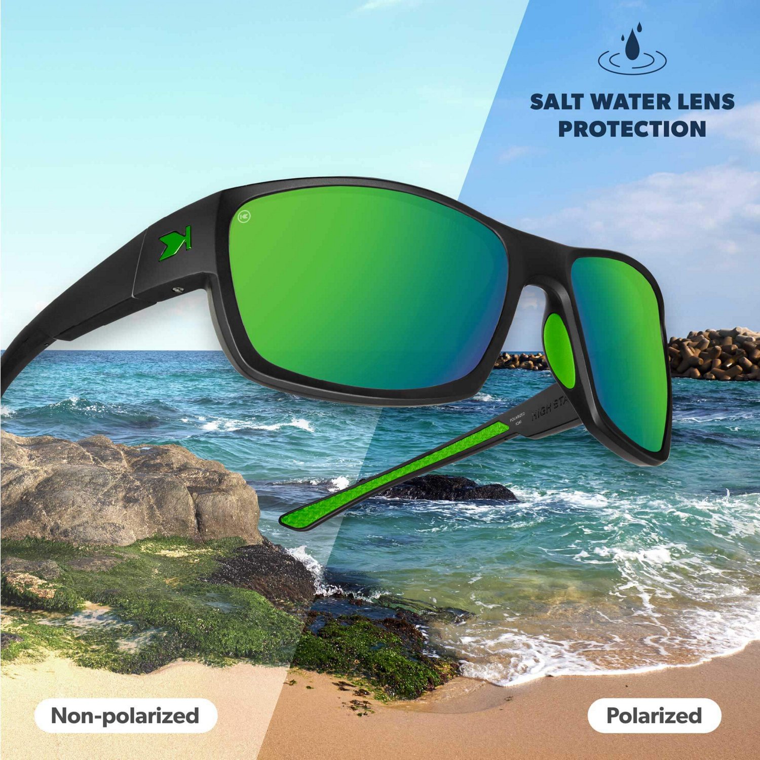 Knockaround Adults' Vortex High Stakes Polarized Mirrored Sunglasses                                                             - view number 6