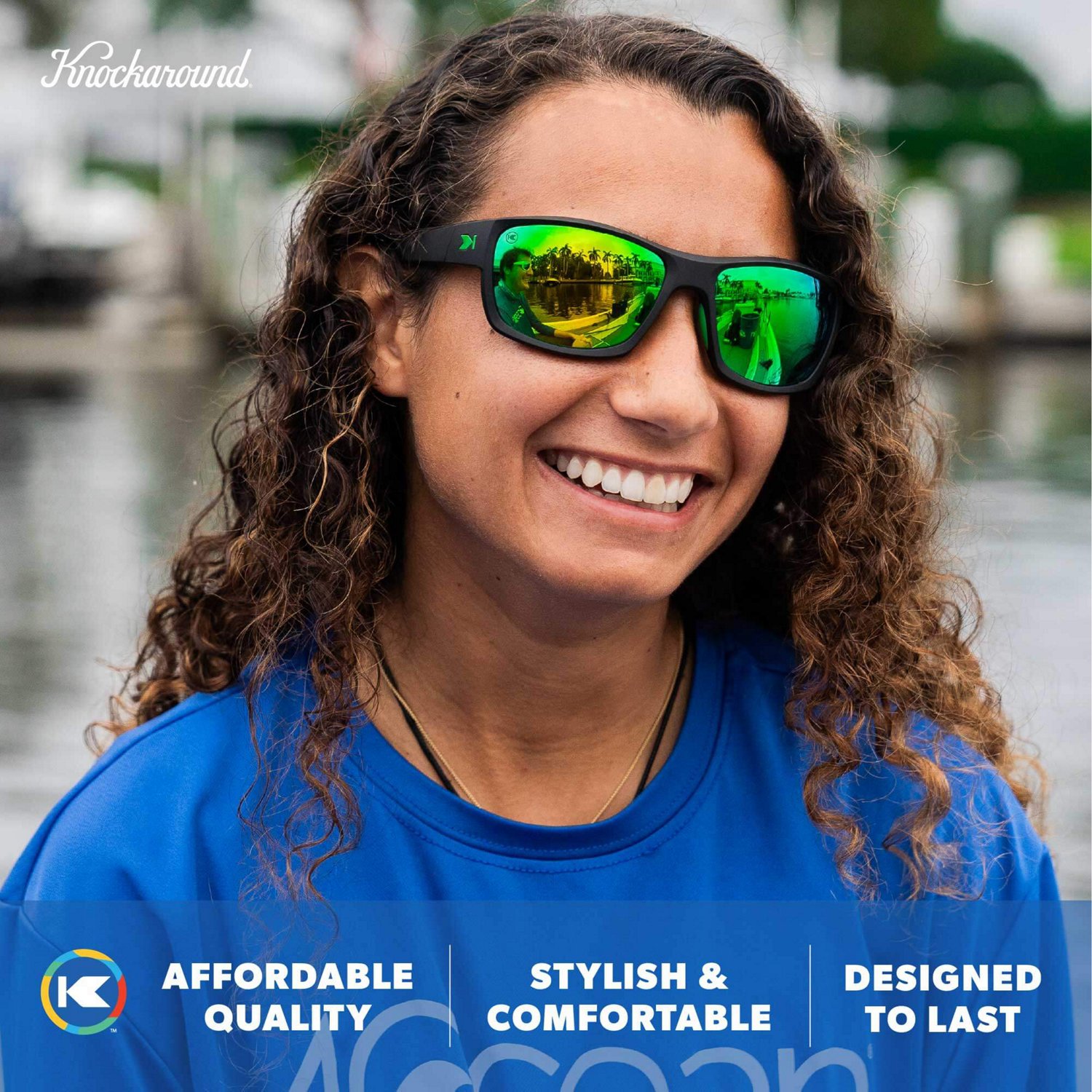 Knockaround Adults' Vortex High Stakes Polarized Mirrored Sunglasses                                                             - view number 8