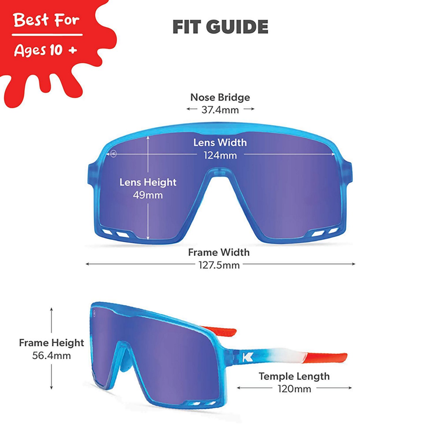 Knockaround Rocket Pop Kids' Campeones Sunglasses                                                                                - view number 8