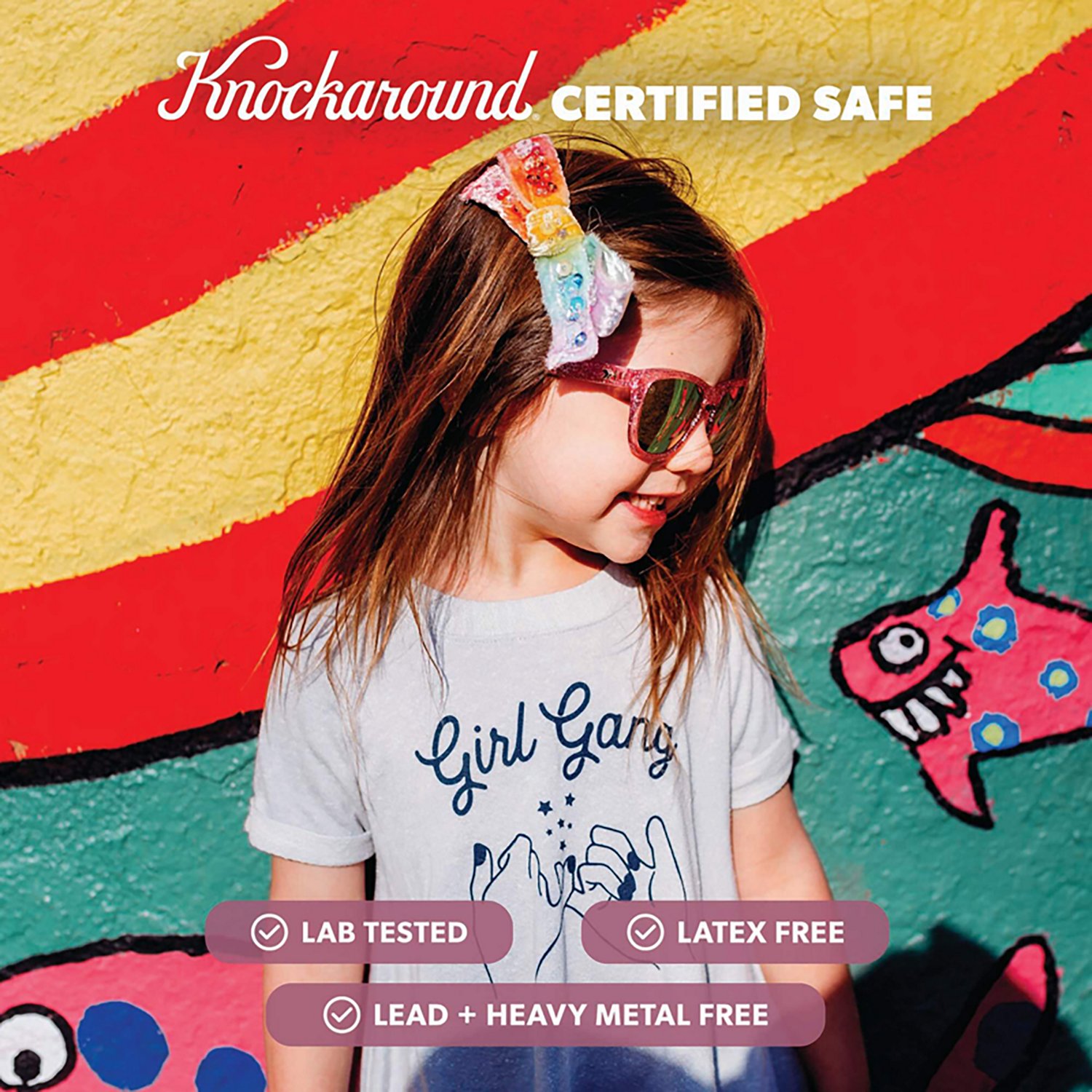 Knockaround Kids’ Pink Sparkle Premiums Sunglasses - view number 8