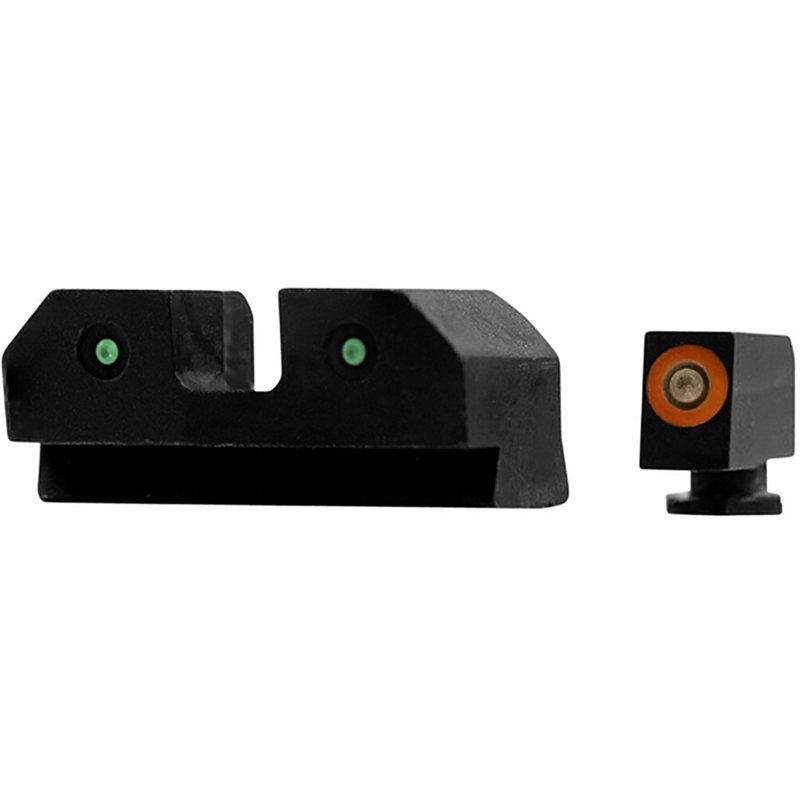 XS Sights R3D Green Tritium/Orange Outline Front Sight and Green Tritium Rear Sight for Glock Handguns