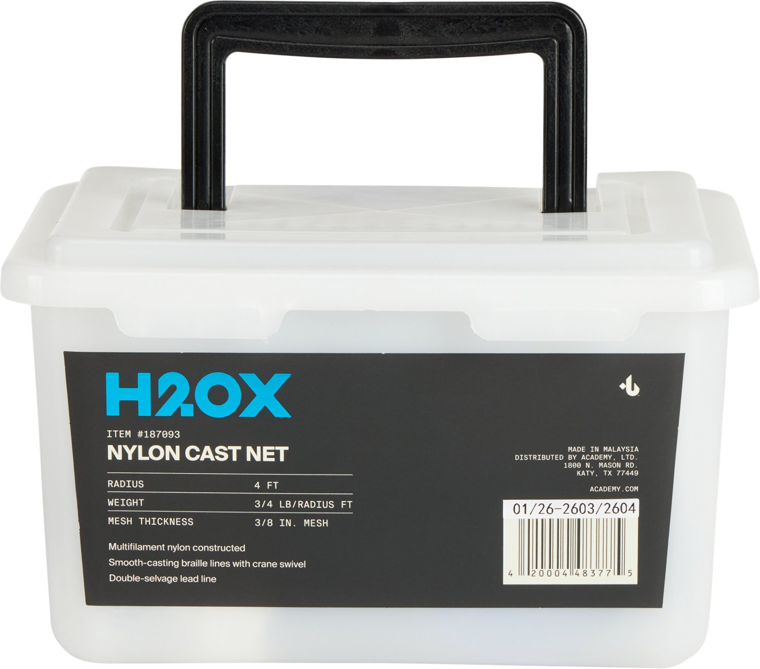 H2OX 4ft 0.75Lb Nylon Cast Net