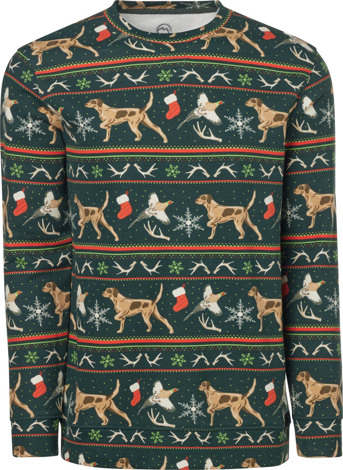Magellan Outdoors Men's Holiday Fair Isle Fleece Crew