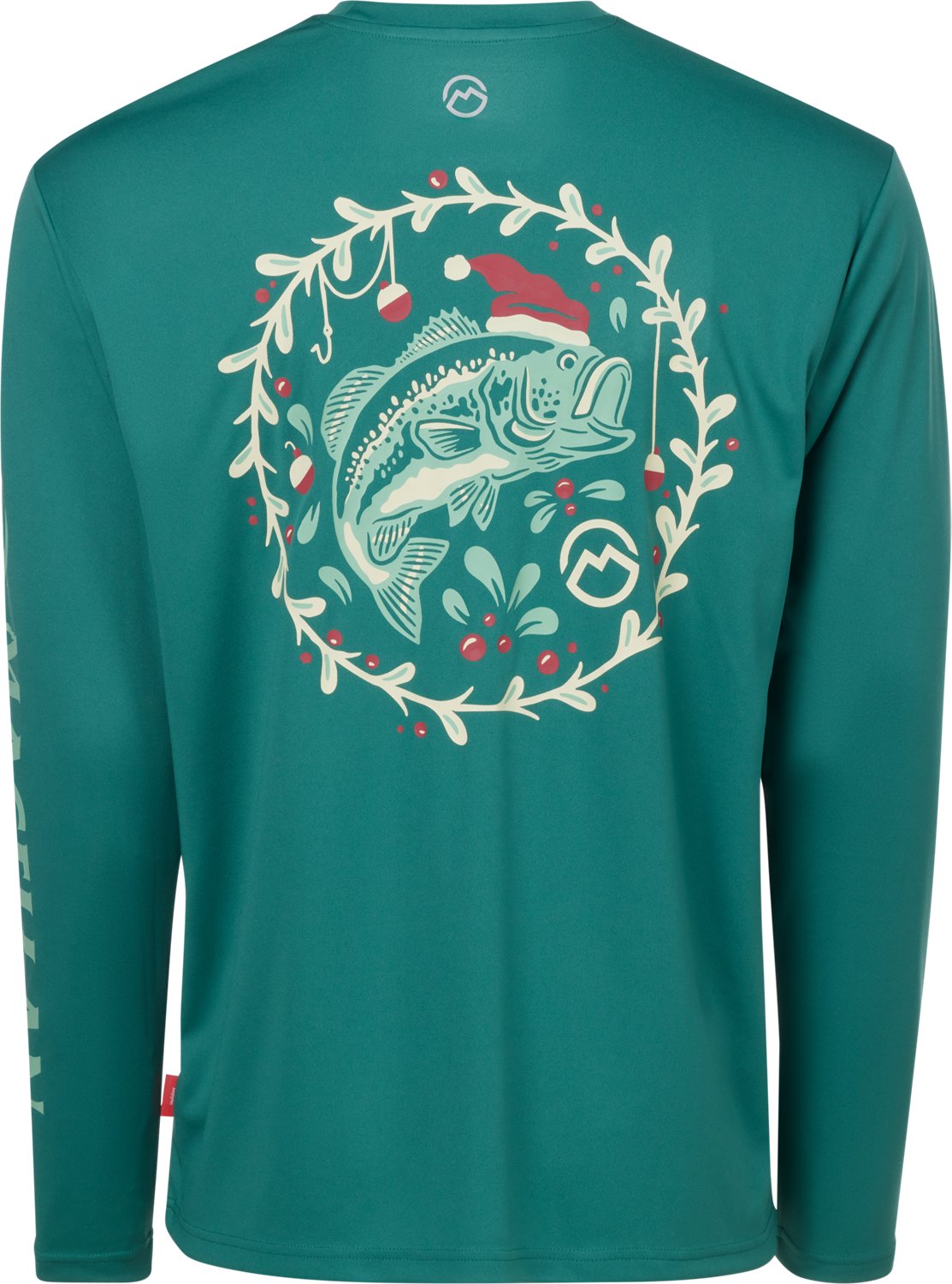 Magellan Outdoors Men's Holiday Merry Fishmas GFX Crew Long Sleeve T-shirt - view number 4