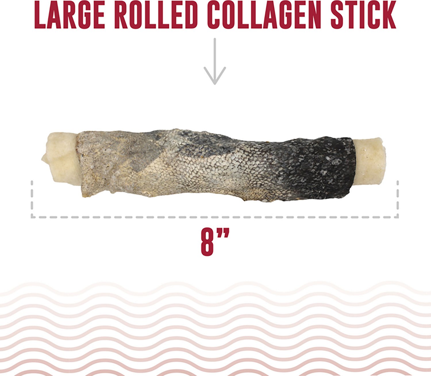Icelandic+ Rolled Collagen Stick 8 in. Beef and Cod Skin 18-Pack
