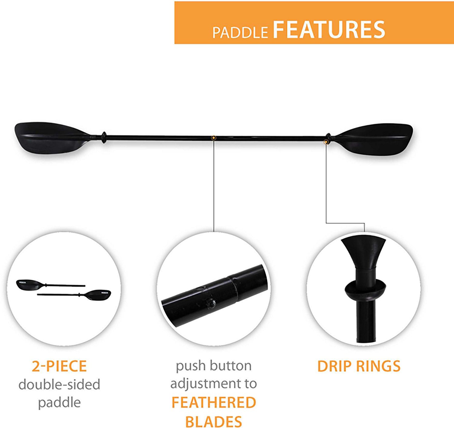 Lifetime Lite Elite 7'3" Kayak Paddle - view number 3