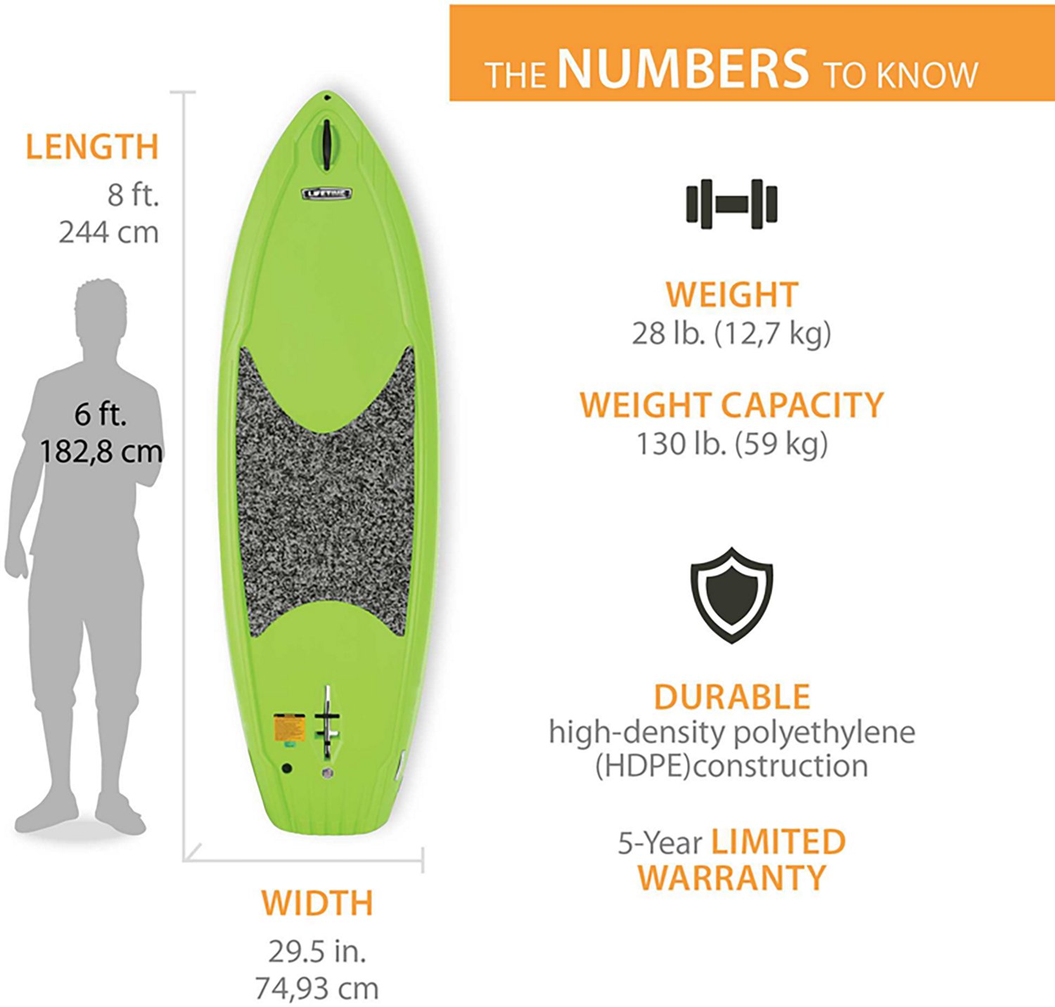 Lifetime Hooligan Youth 8' Stand-Up Paddleboard with Paddle - view number 2